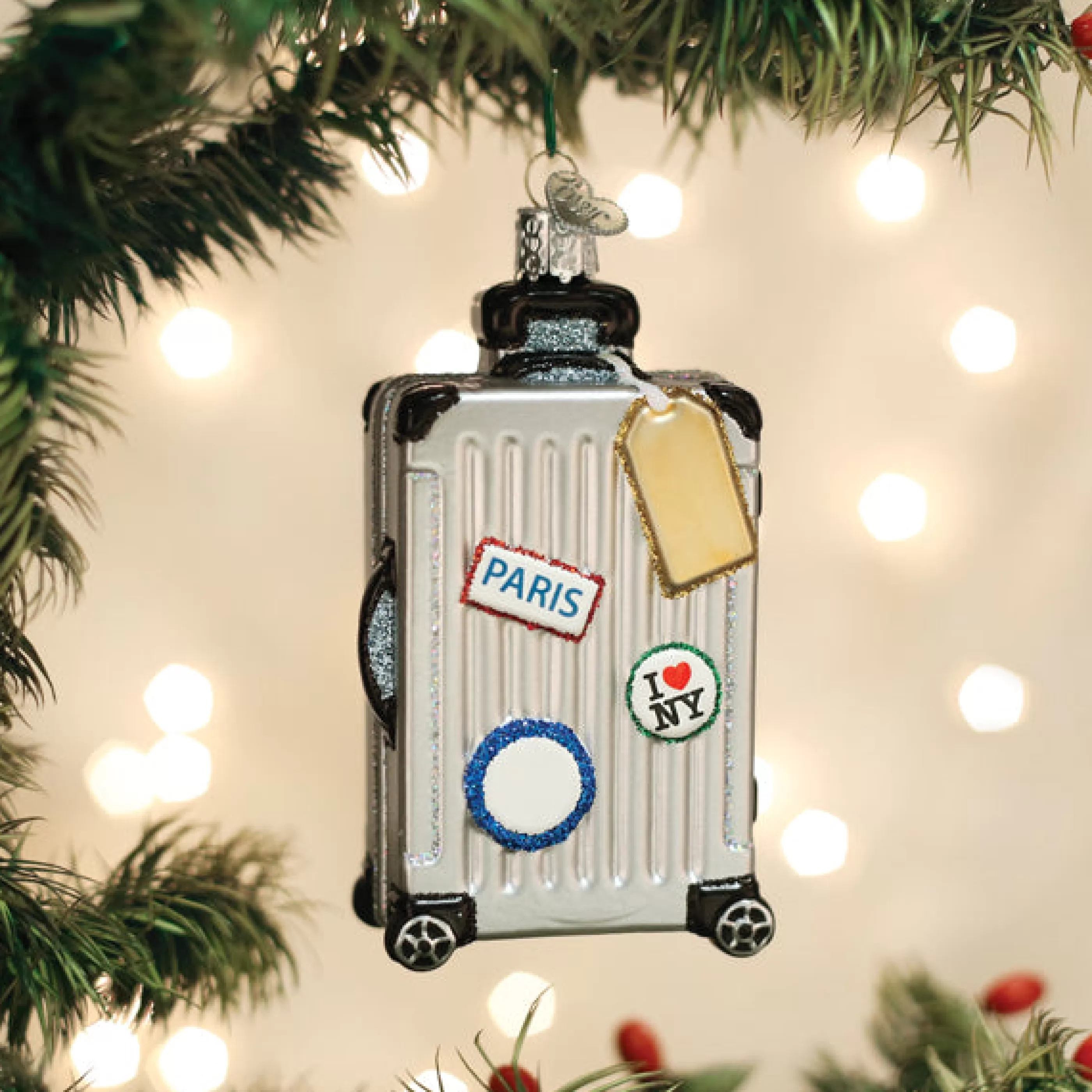 EAST WEST Rolling Suitcase Ornament