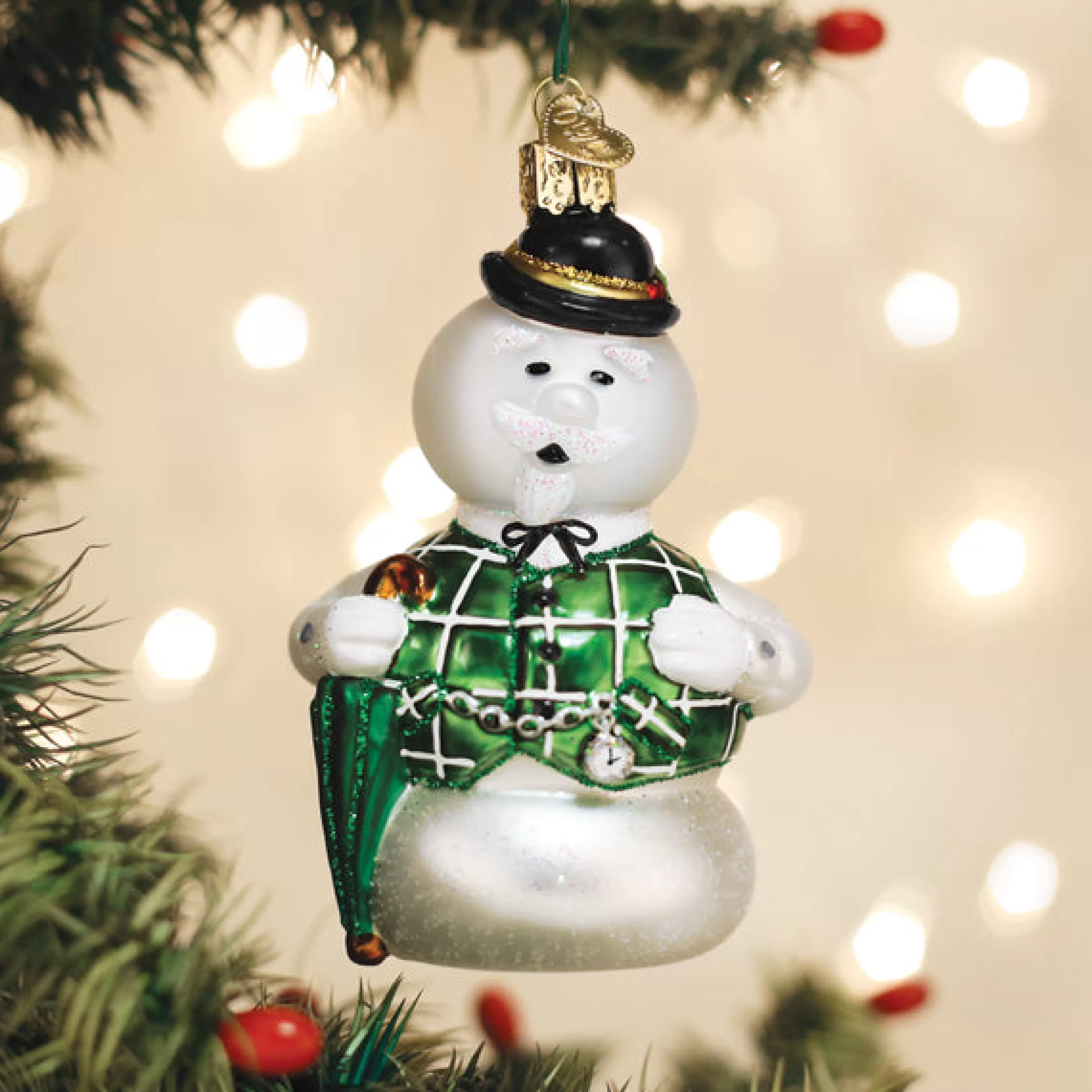 EAST WEST Sam The Snowman Ornament