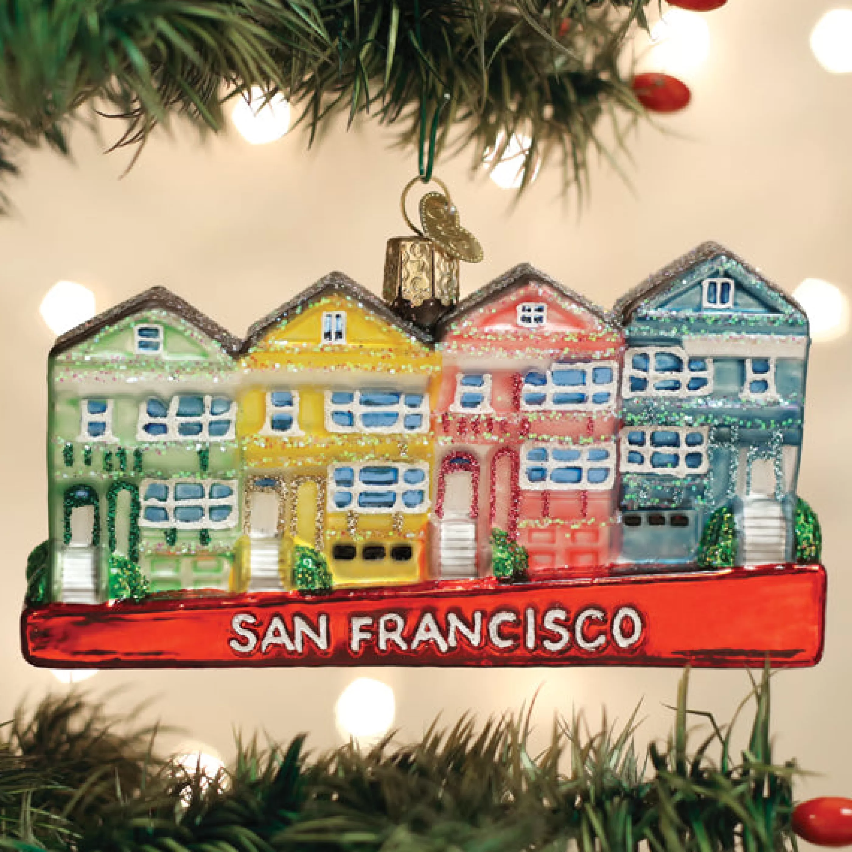 Kasa World Ltd San Francisco Painted Ladies Ornament