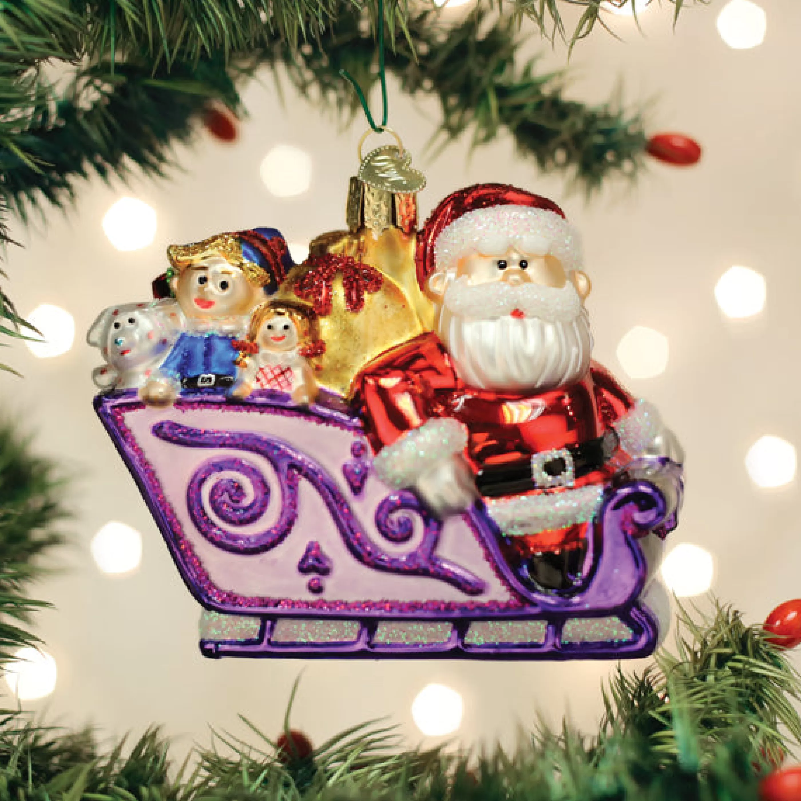 EAST WEST Santa And Friends Ornament