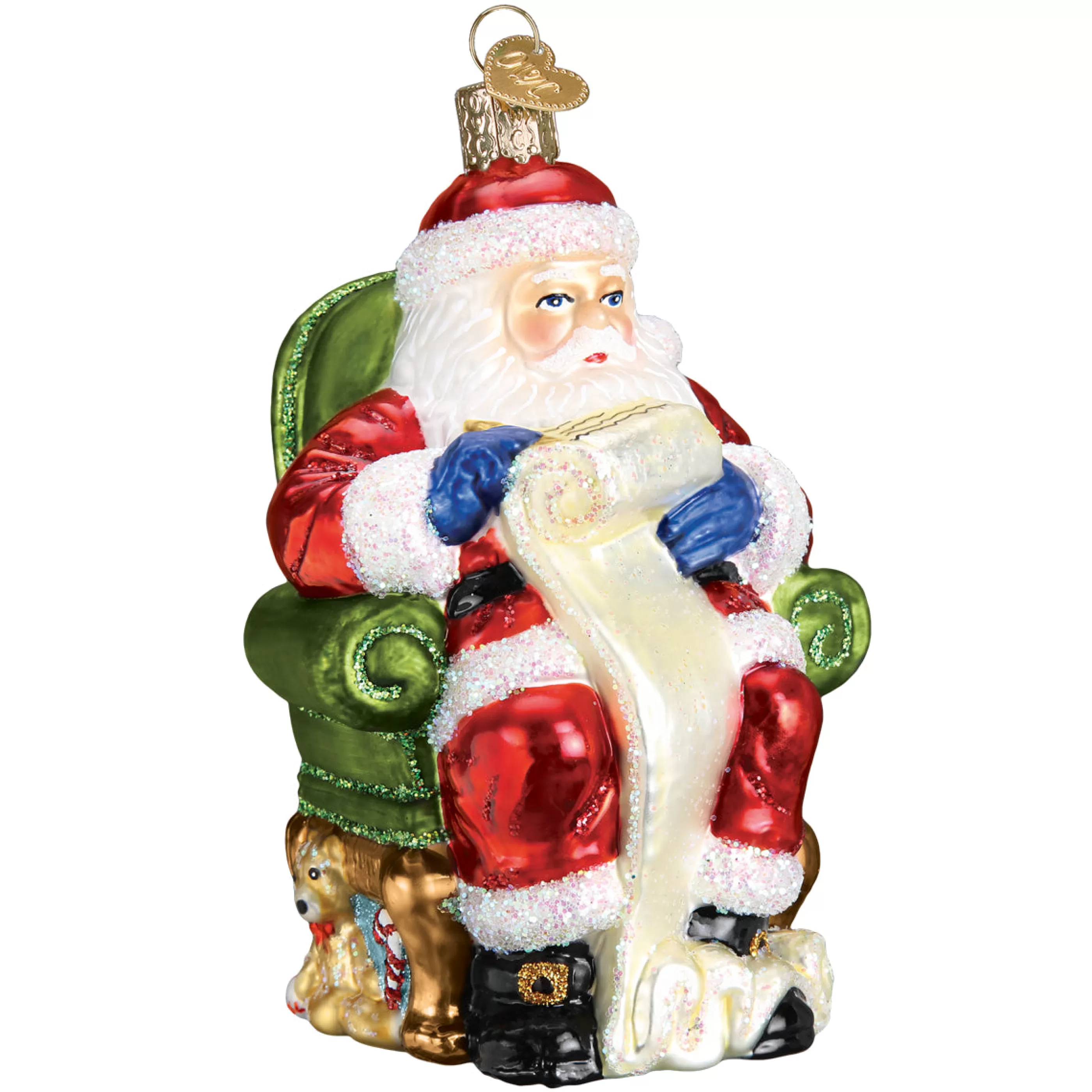 Kasa World Ltd Santa Checking His List Ornament