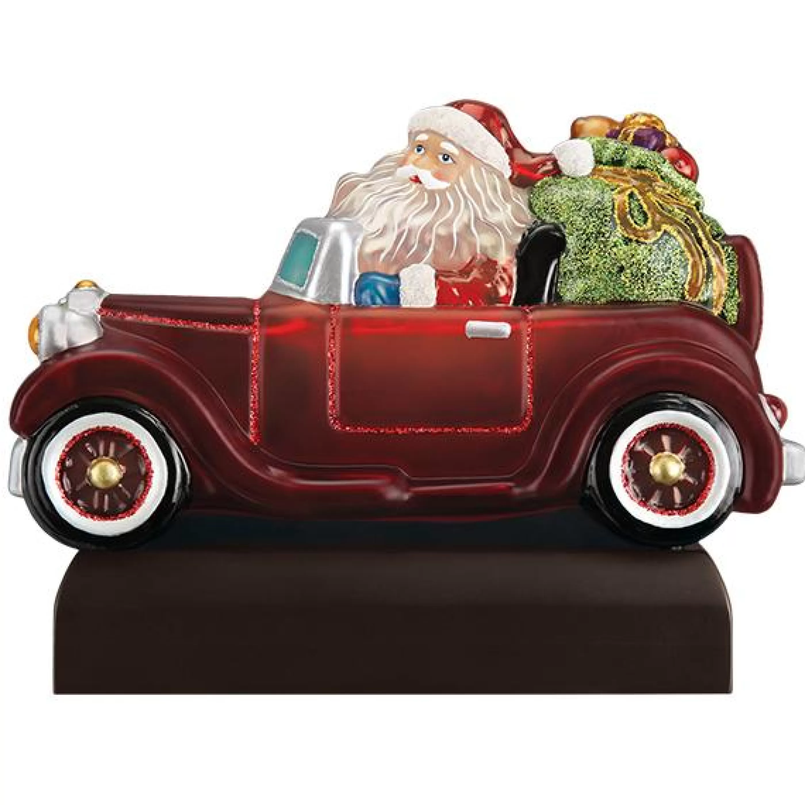 EAST WEST Santa In Antique Car Light