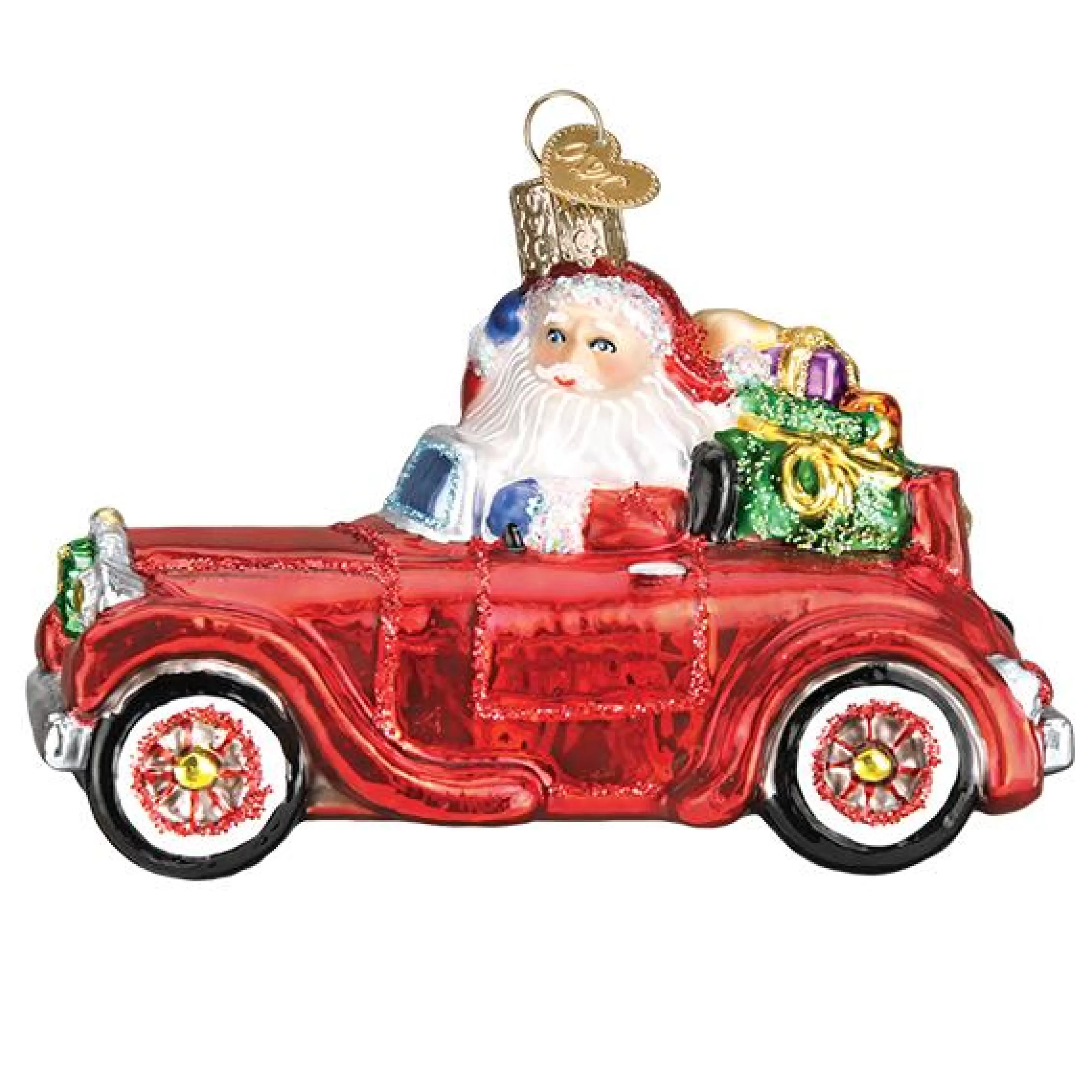 Kasa World Ltd Santa In Antique Car Ornament