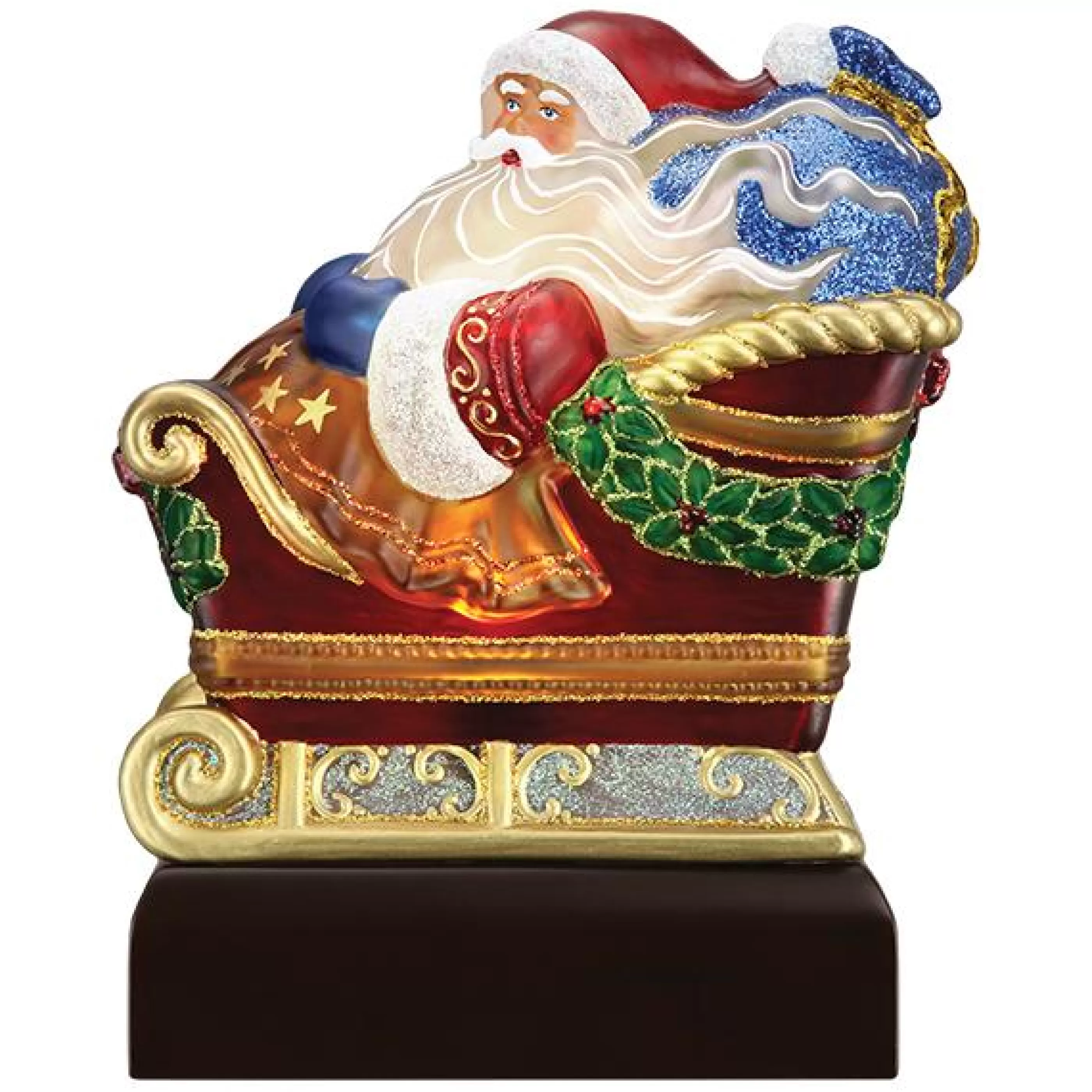 HC-EAST WEST Santa In Sleigh Light