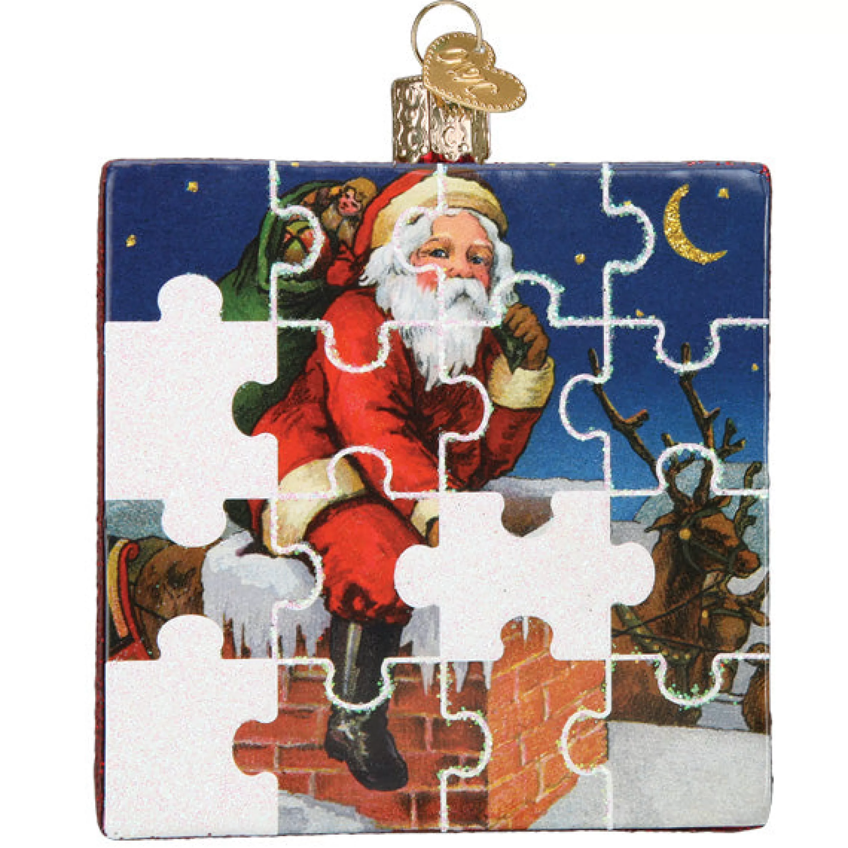 EAST WEST Santa Jigsaw Puzzle Ornament