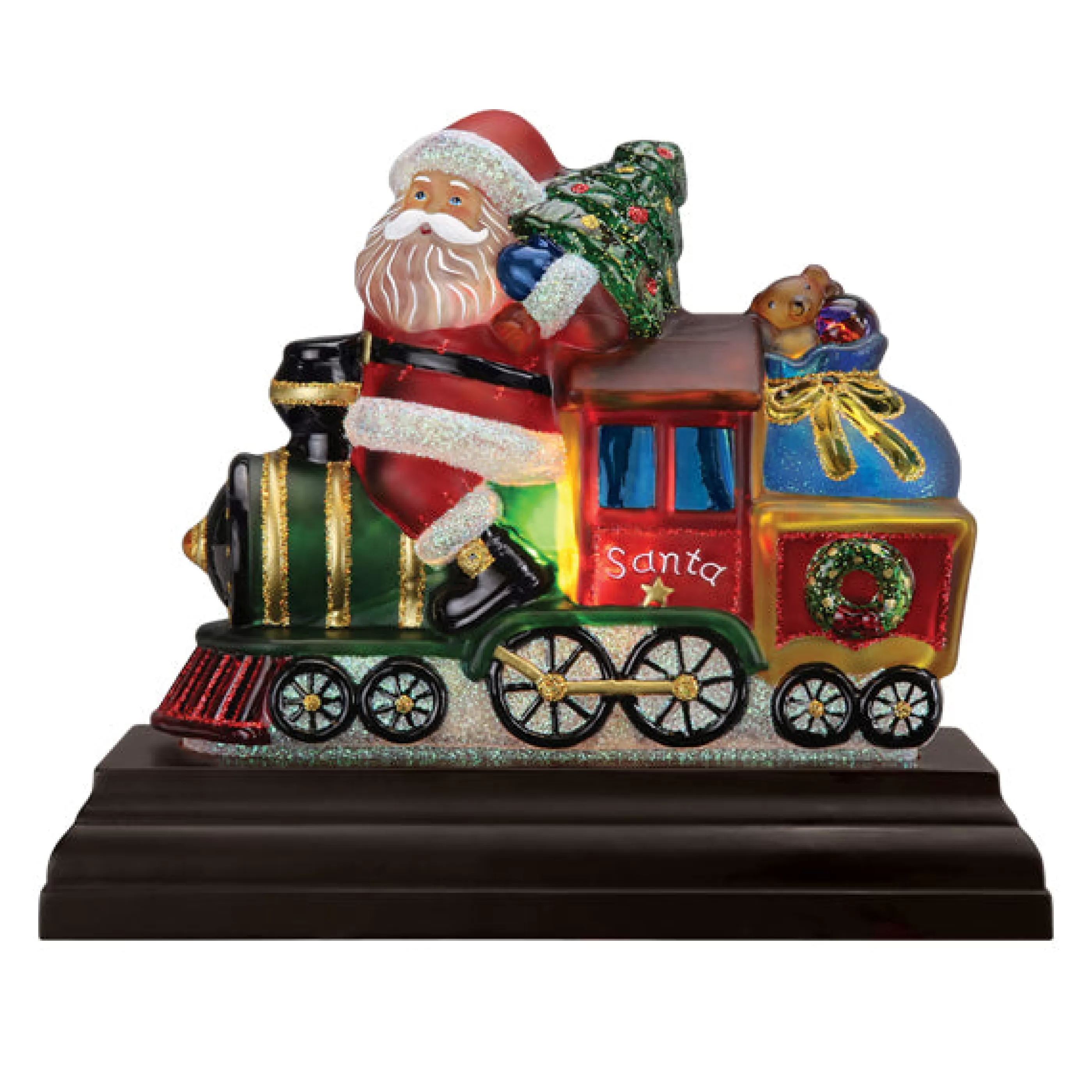 EAST WEST Santa On Locomotive Light