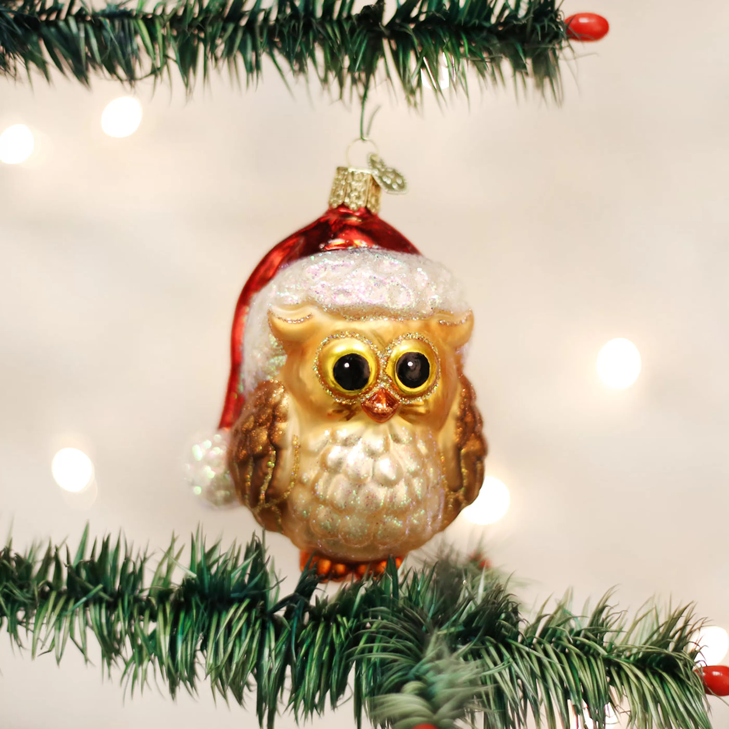 Kasa World Ltd Santa Owl Ornament