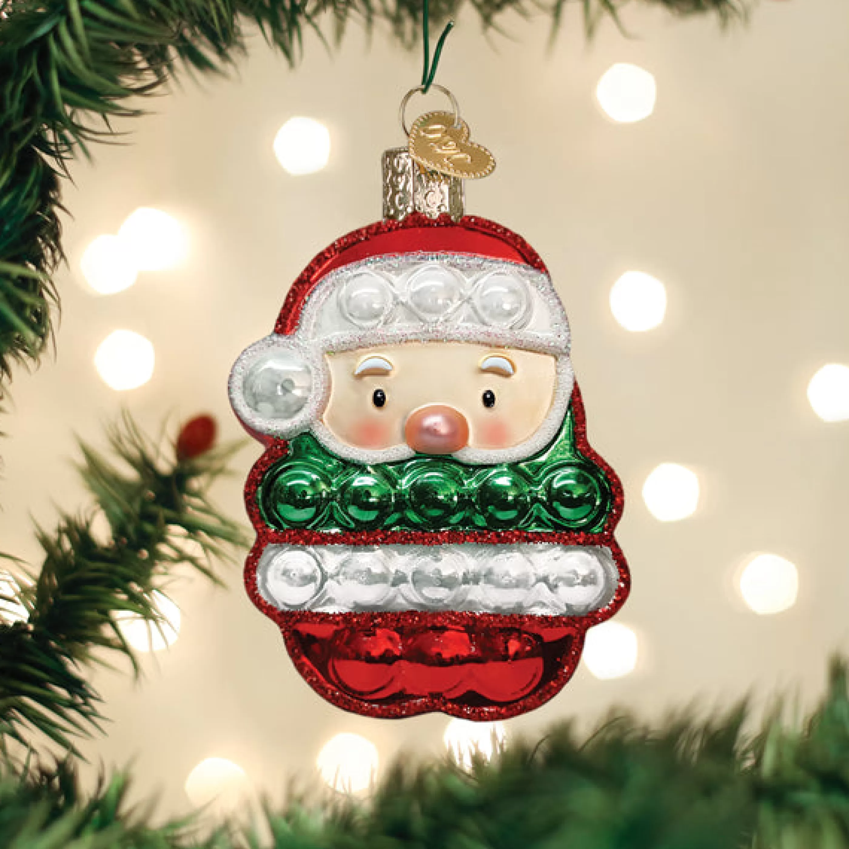 EAST WEST Santa Popper Ornament