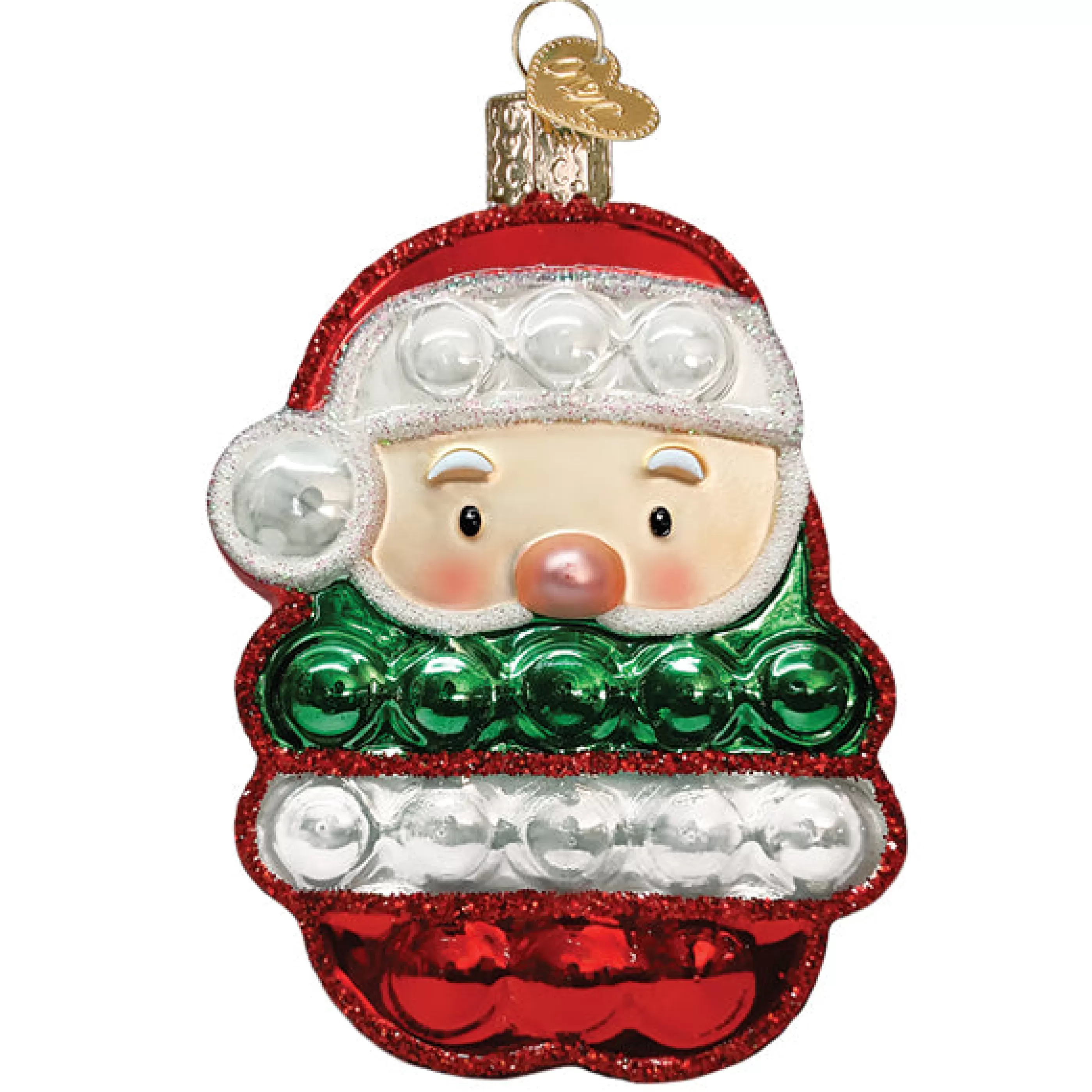 EAST WEST Santa Popper Ornament