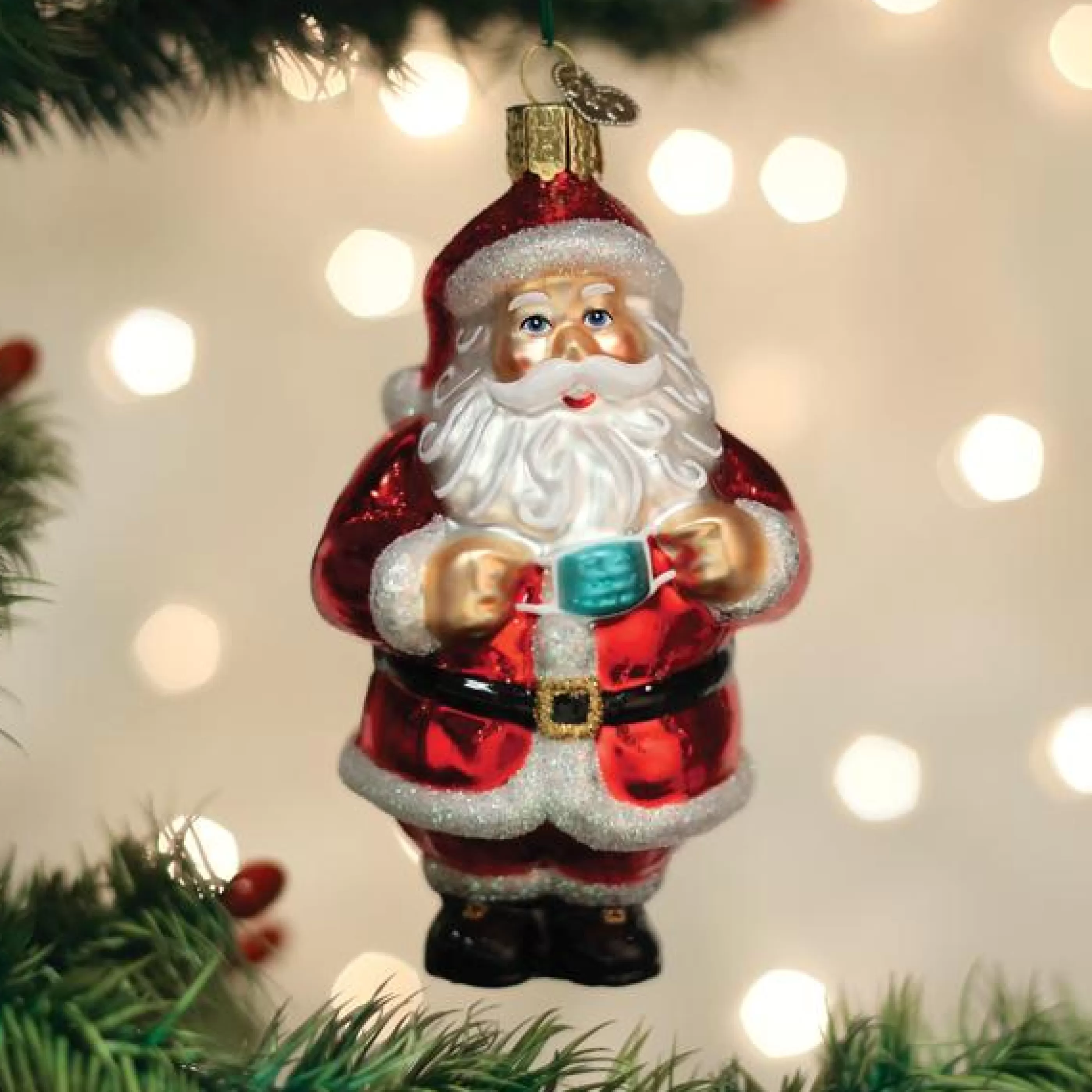 EAST WEST Santa Revealed Ornament