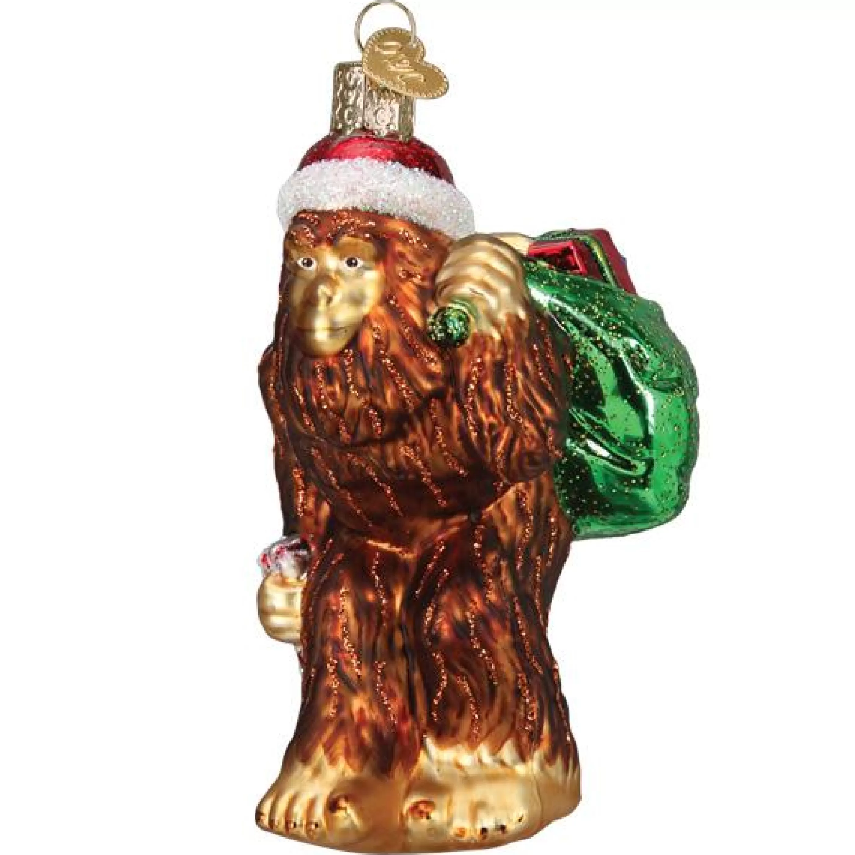 EAST WEST Santa Sasquatch Ornament