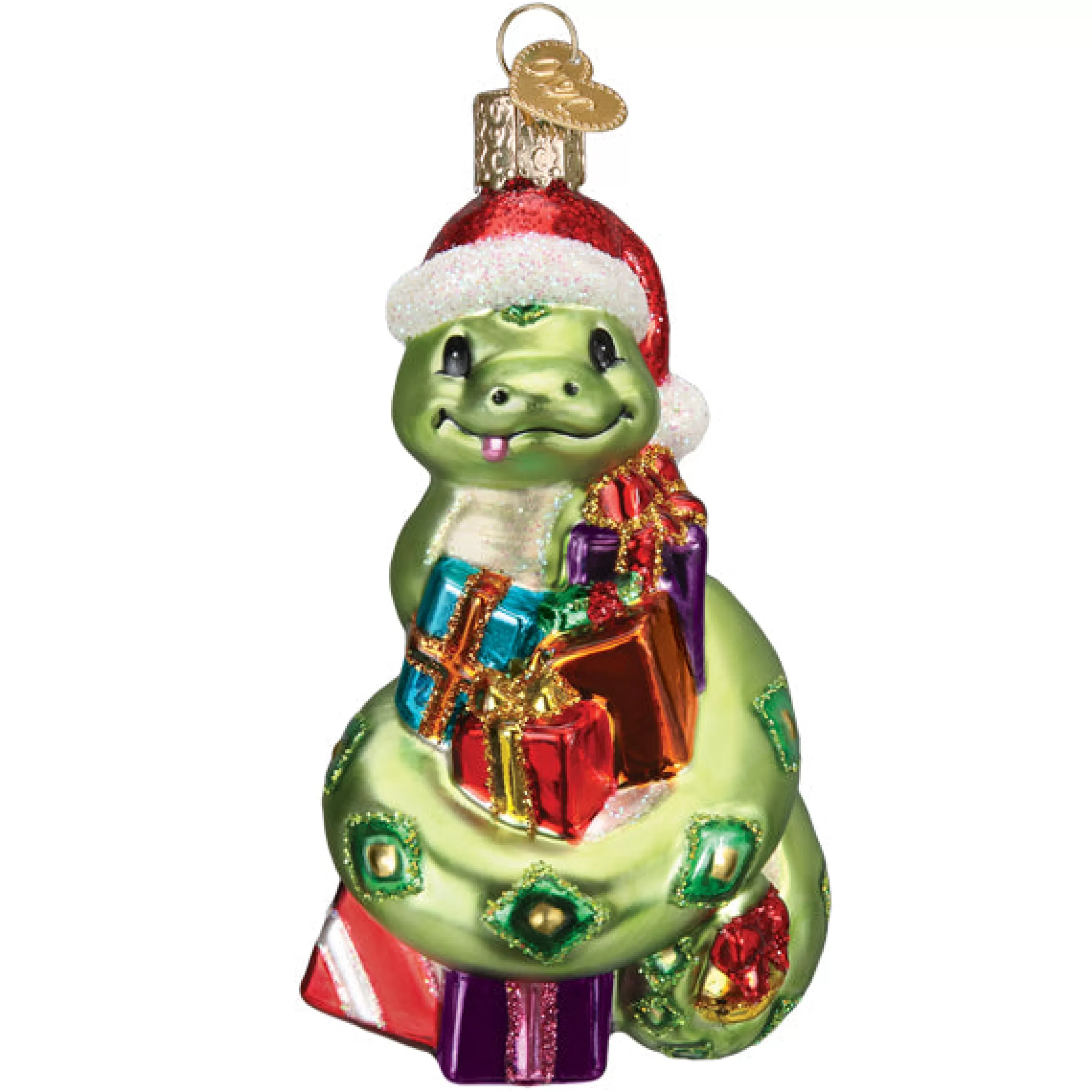 EAST WEST Santa Snake Ornament