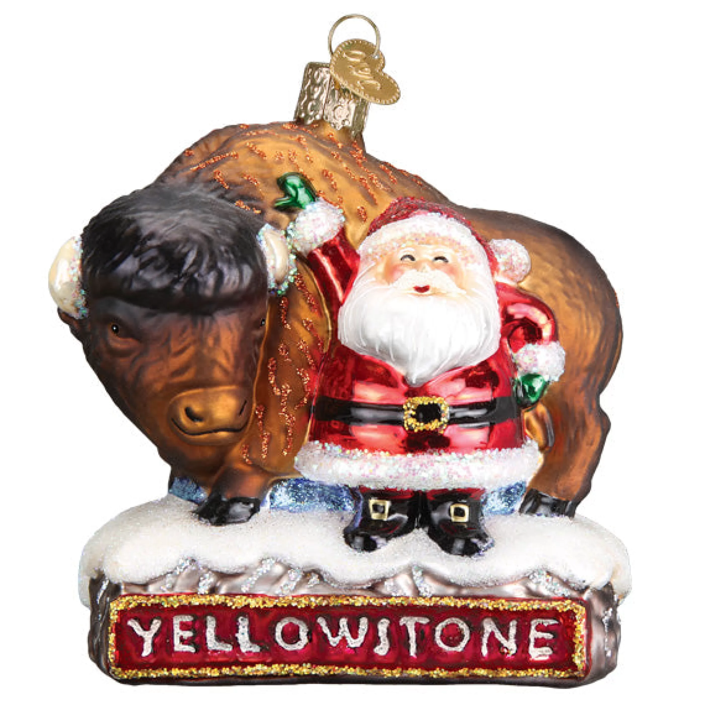 Kasa World Ltd Santa With Bison Ornament