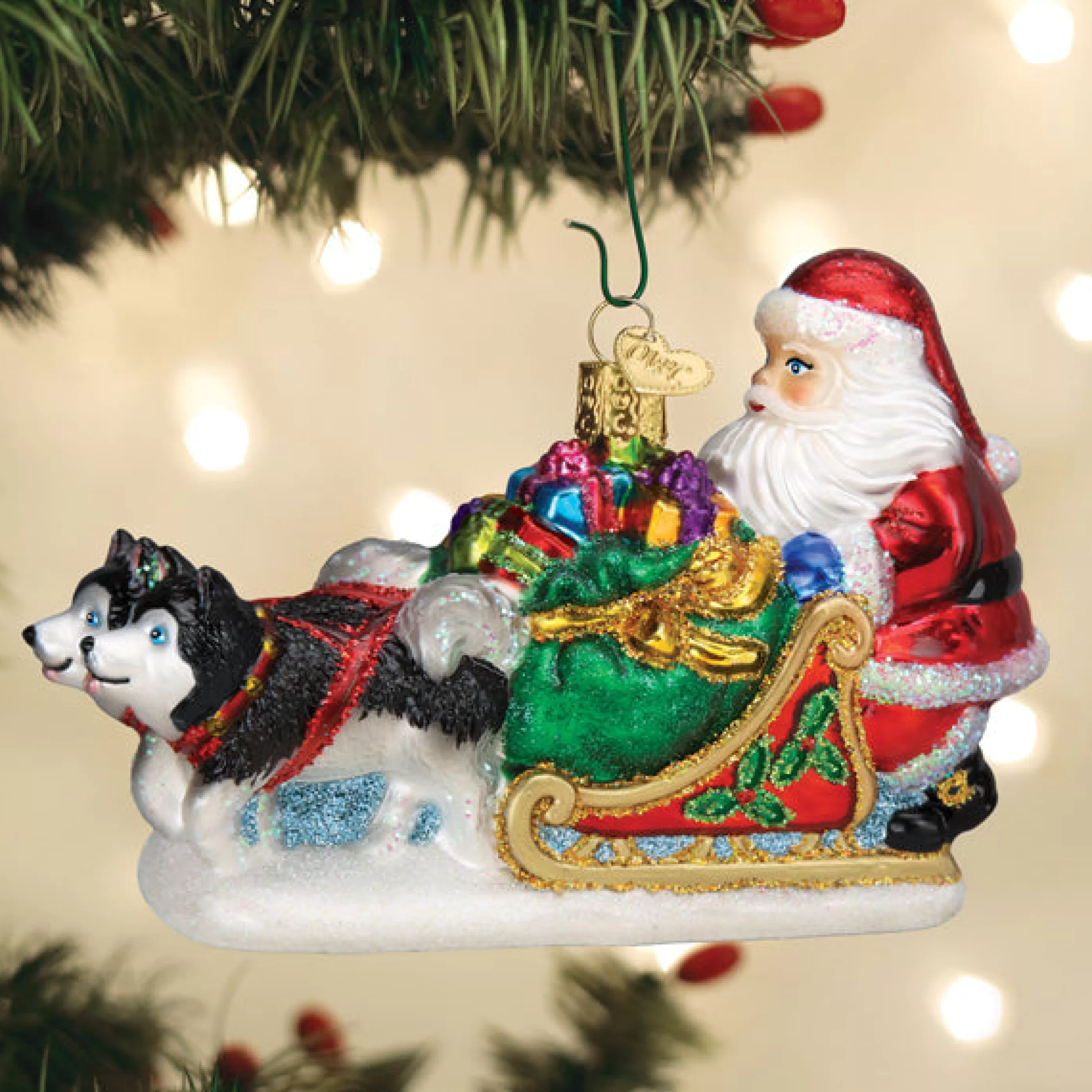 Kasa World Ltd Santa's Dog Sled Ornament