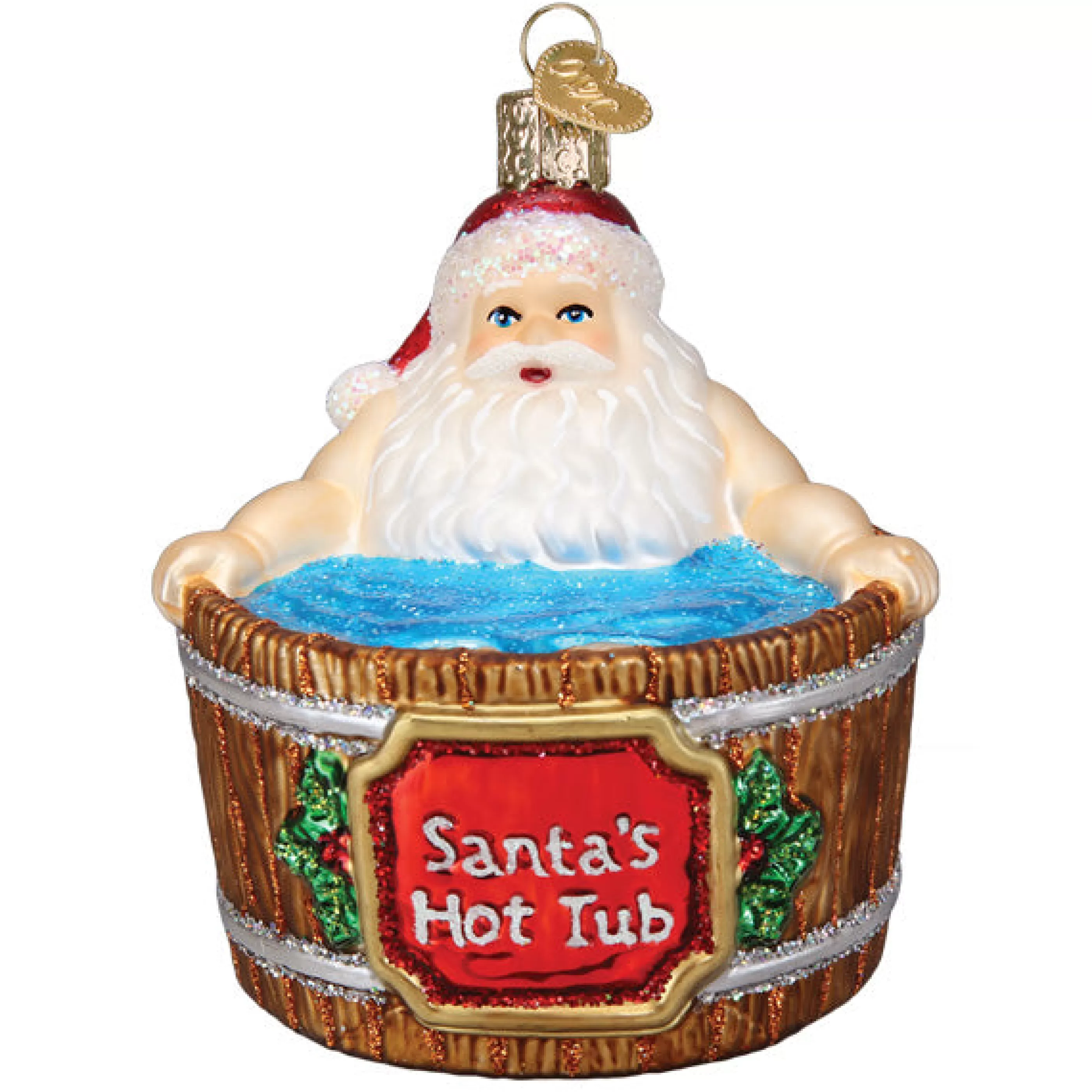 Kasa World Ltd Santa's Hot Tub Ornament