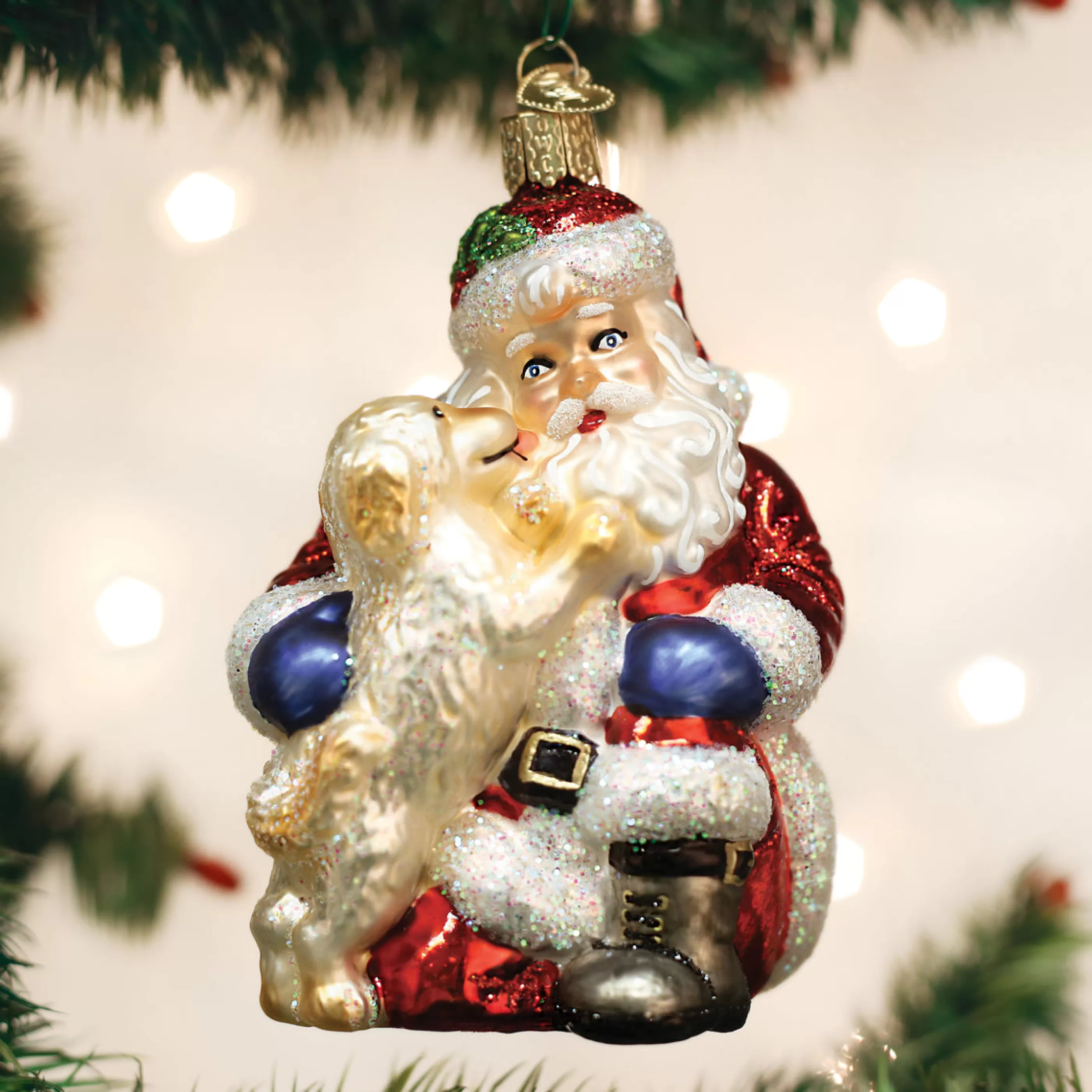 Kasa World Ltd Santa's Puppy Love Ornament