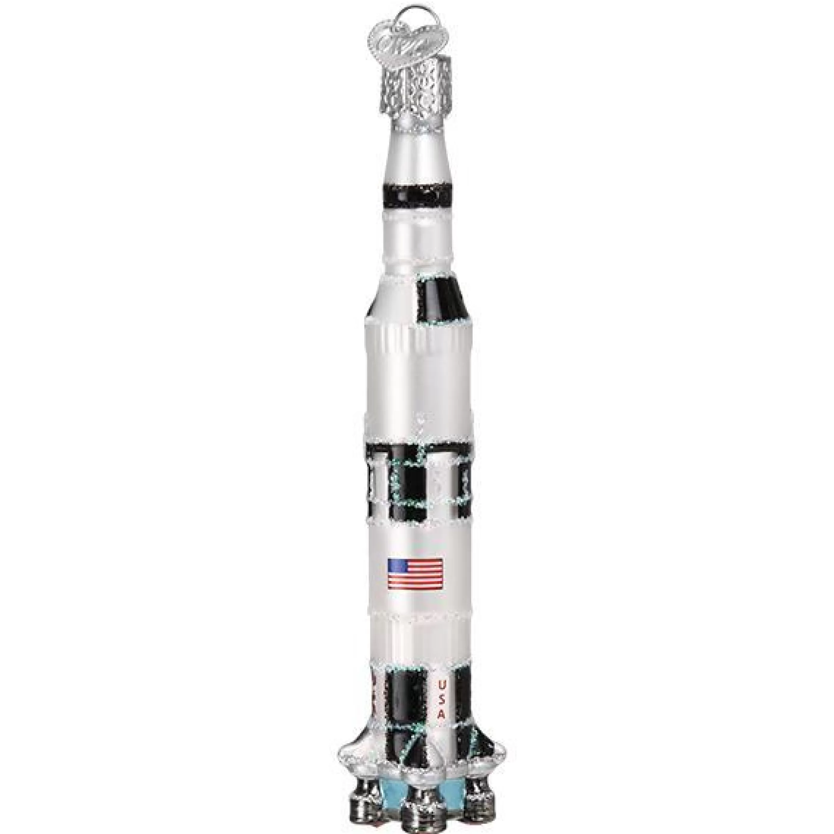 EAST WEST Saturn V Rocket Ornament