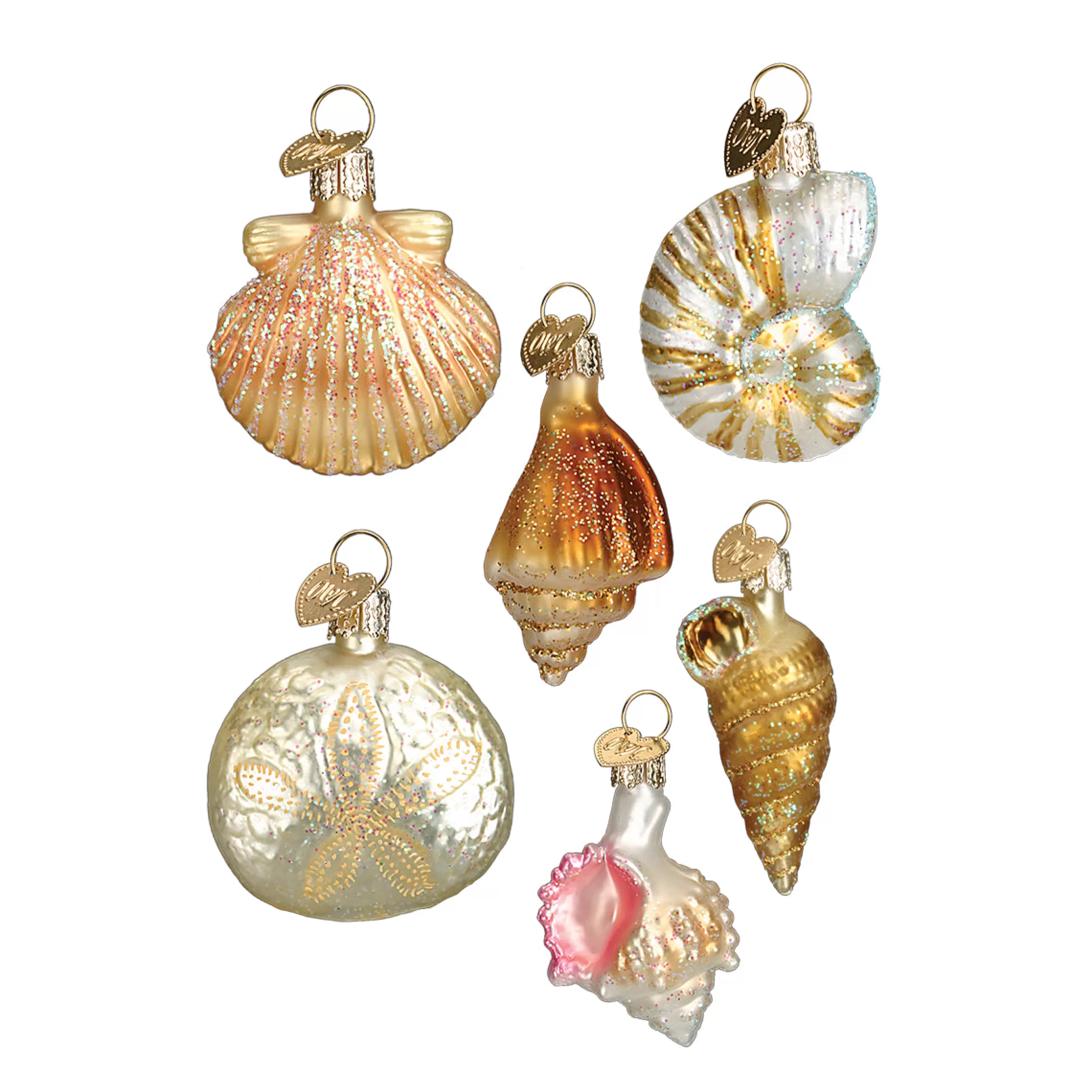 Kasa World Ltd Sea Shell Christmas Ornament Set