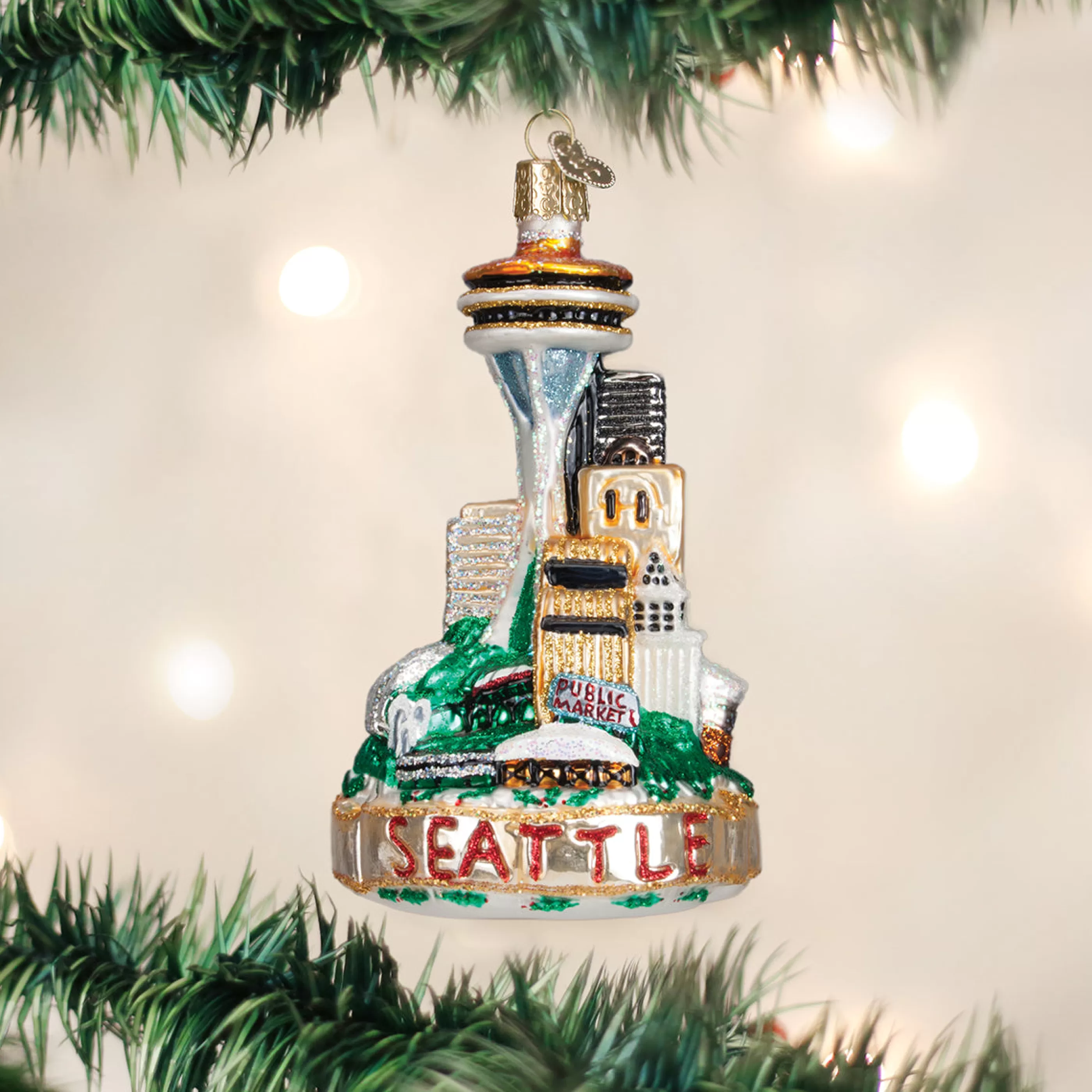 EAST WEST Seattle Skyline Ornament