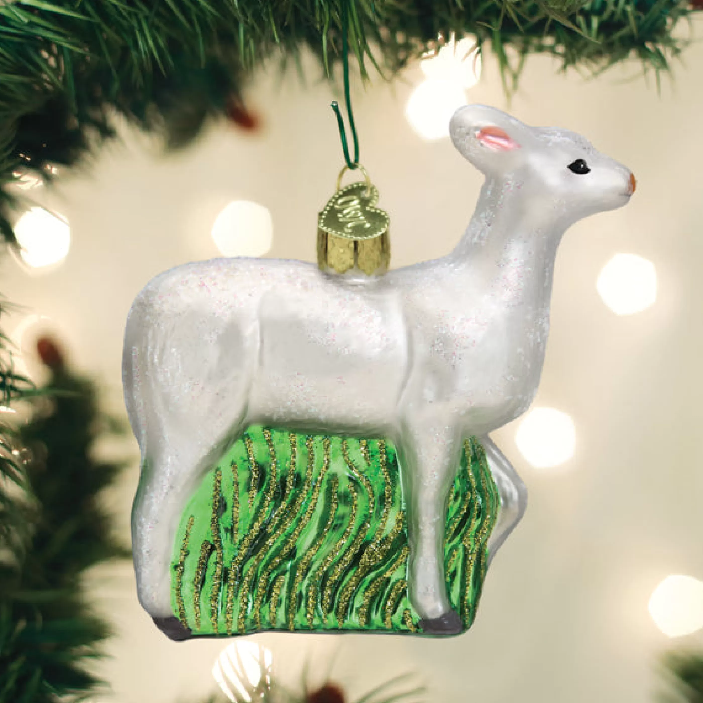 EAST WEST Seneca White Deer Ornament