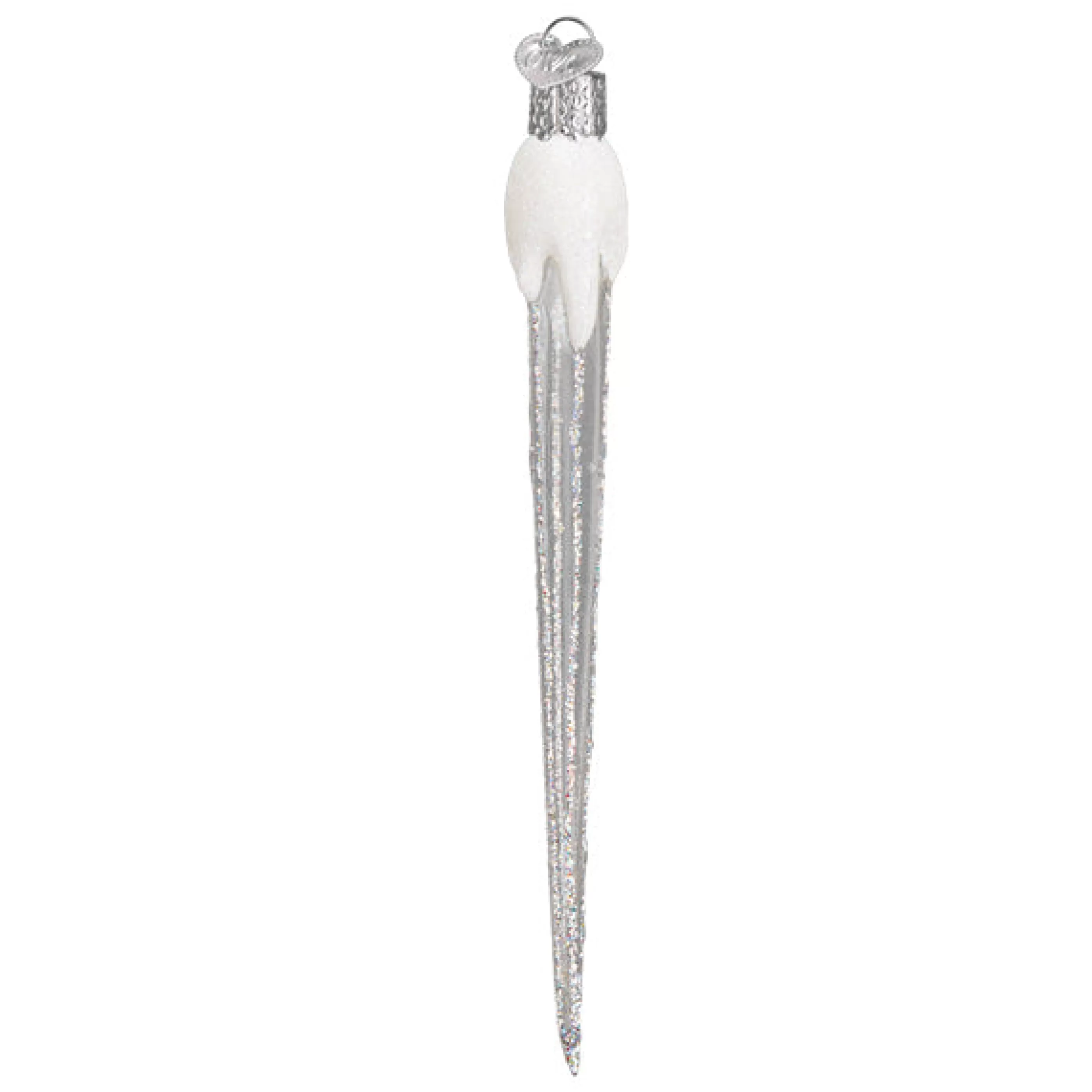 Kasa World Ltd Silver Sparkling Icicle Ornament