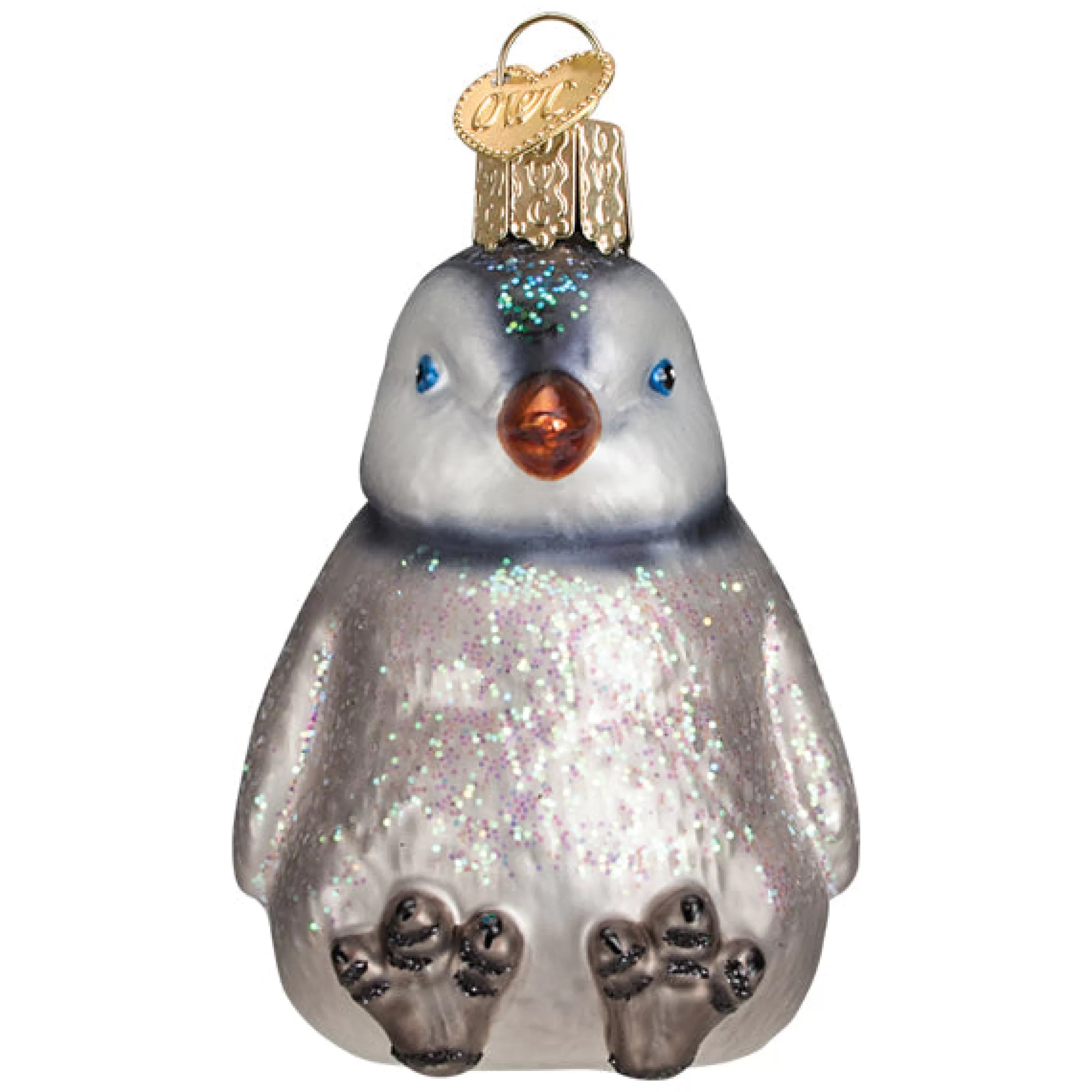 EAST WEST Sitting Penguin Chick Ornament