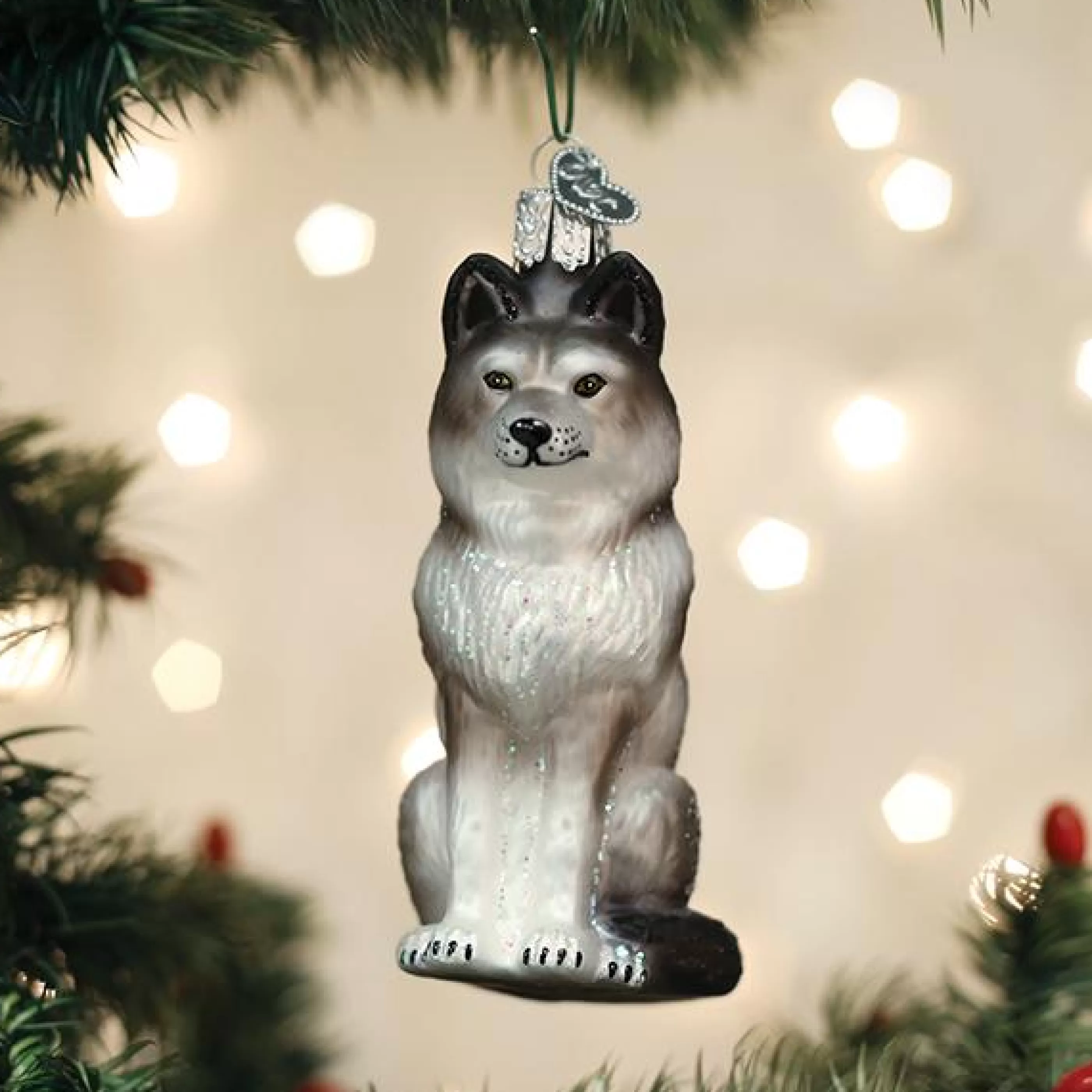 Kasa World Ltd Sitting Wolf Ornament