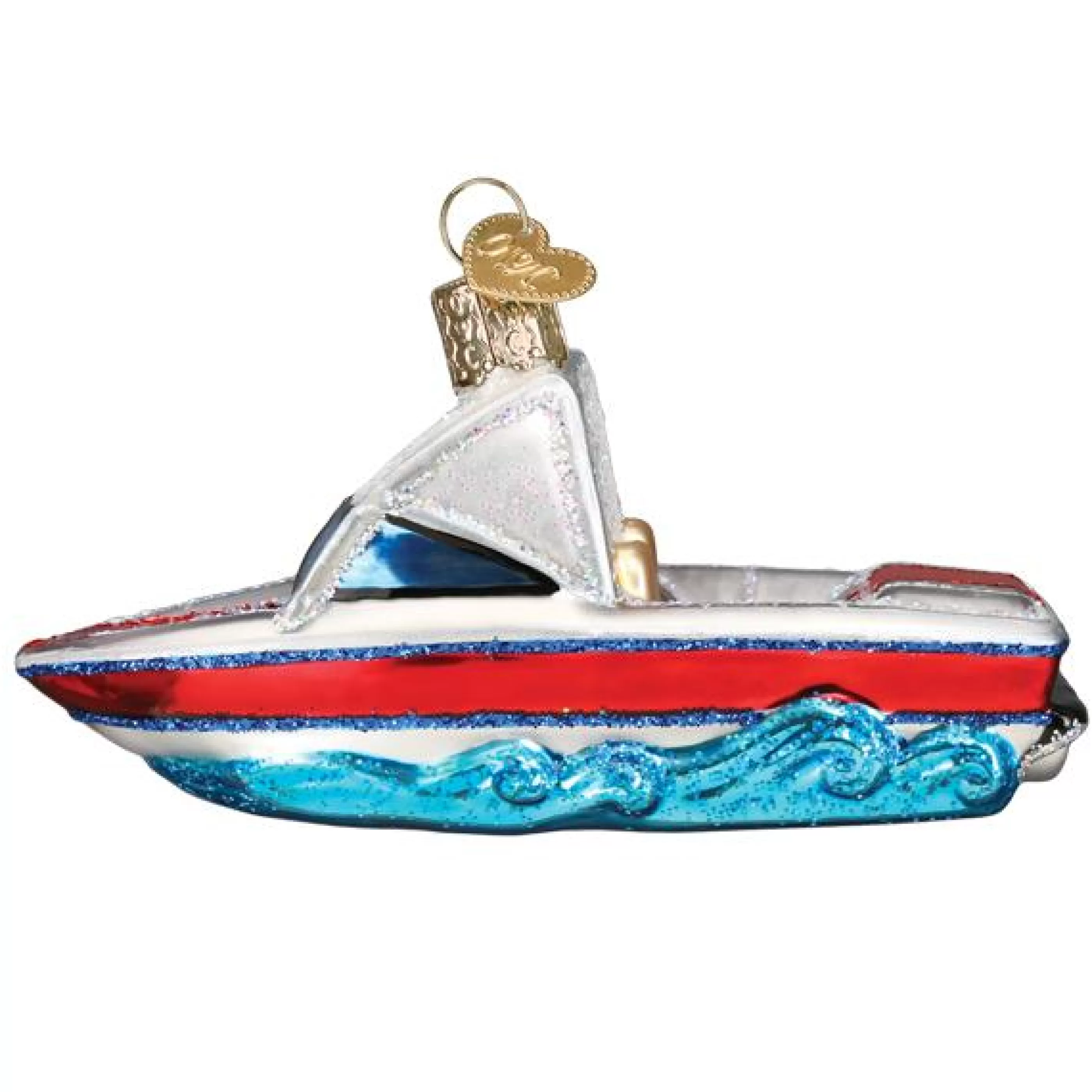 EAST WEST Ski Boat Ornament