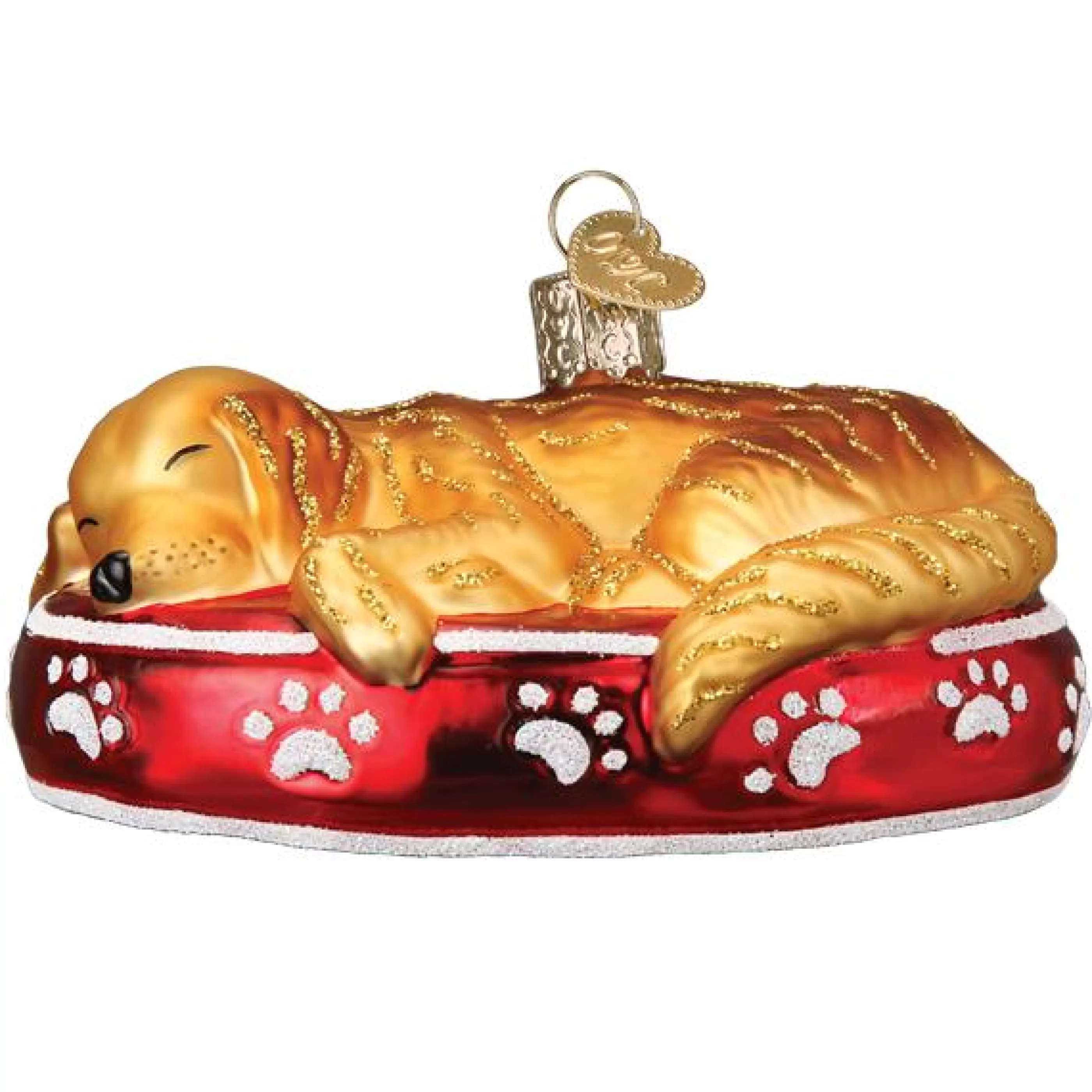 EAST WEST Sleepy Golden Retriever Ornament