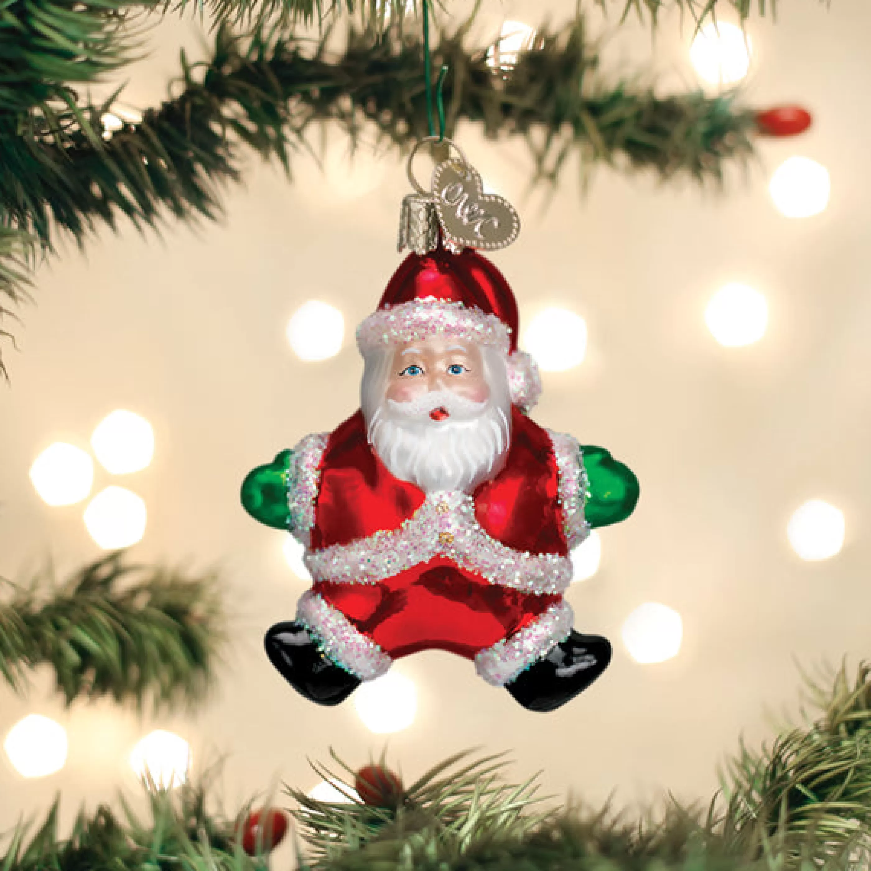 Kasa World Ltd Small Silly Santa Ornament