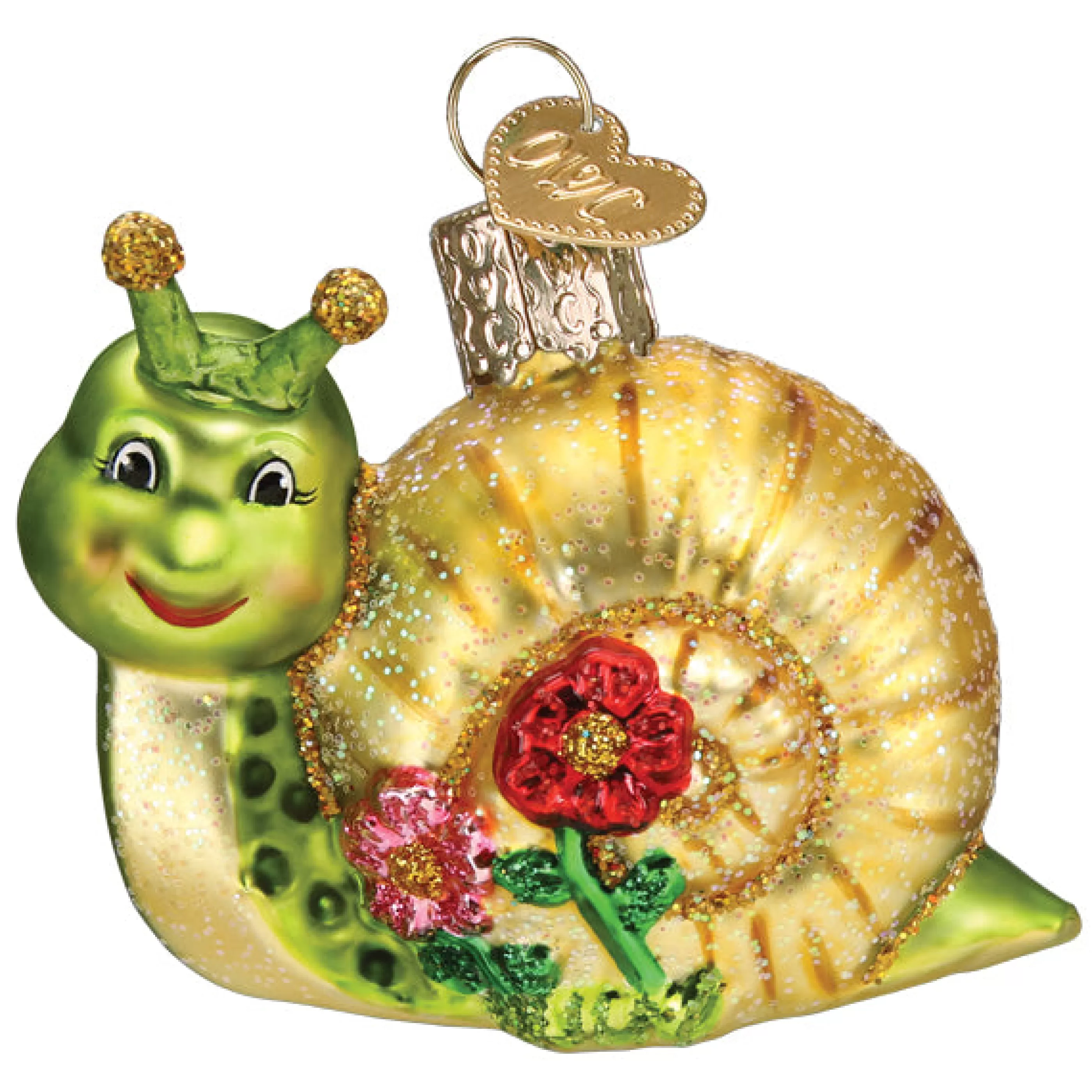 EAST WEST Smiley Snail Ornament