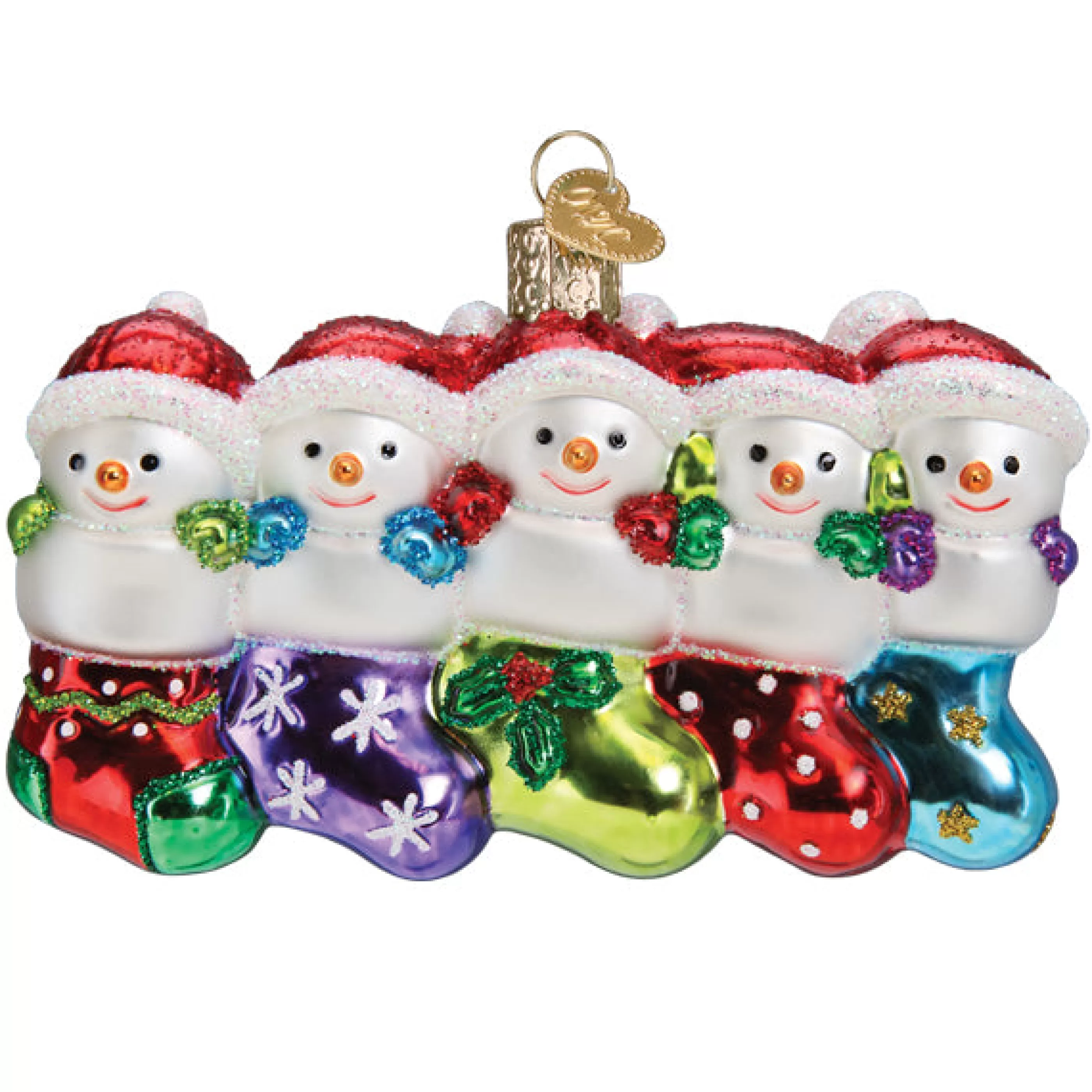 EAST WEST Snow Family Of 5 Ornament