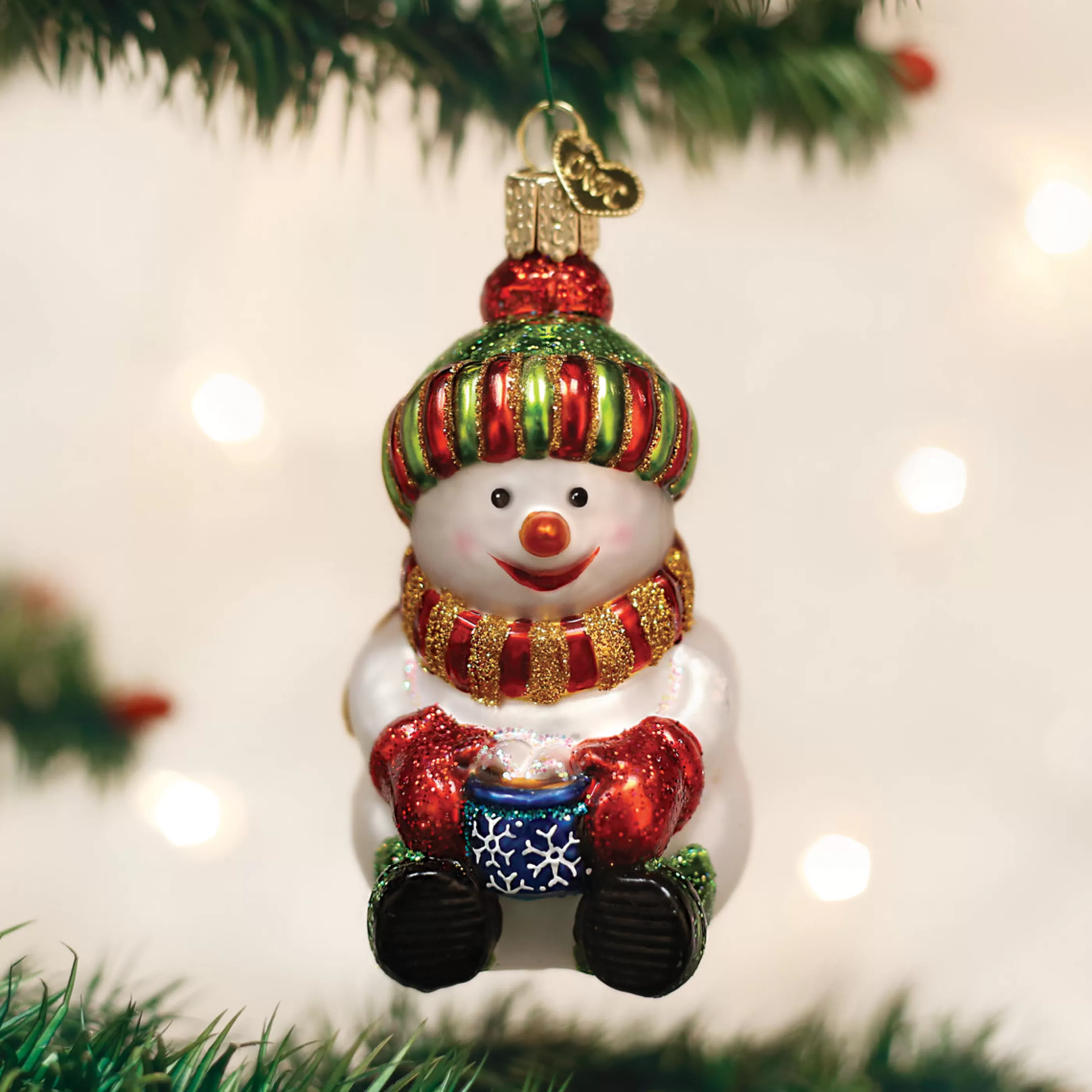 Kasa World Ltd Snowman With Cocoa Ornament