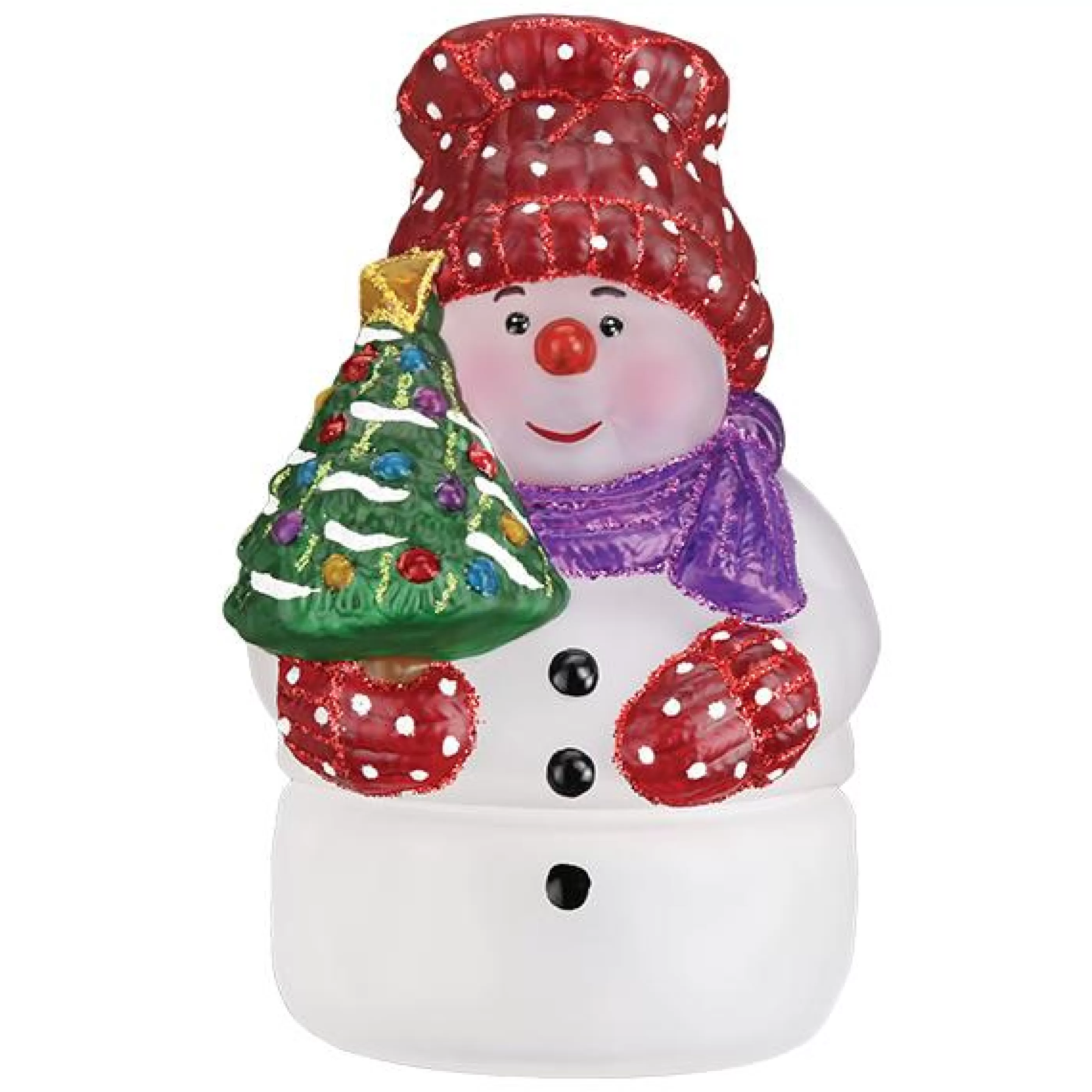 HC-EAST WEST Snowman With Tree Candle Light