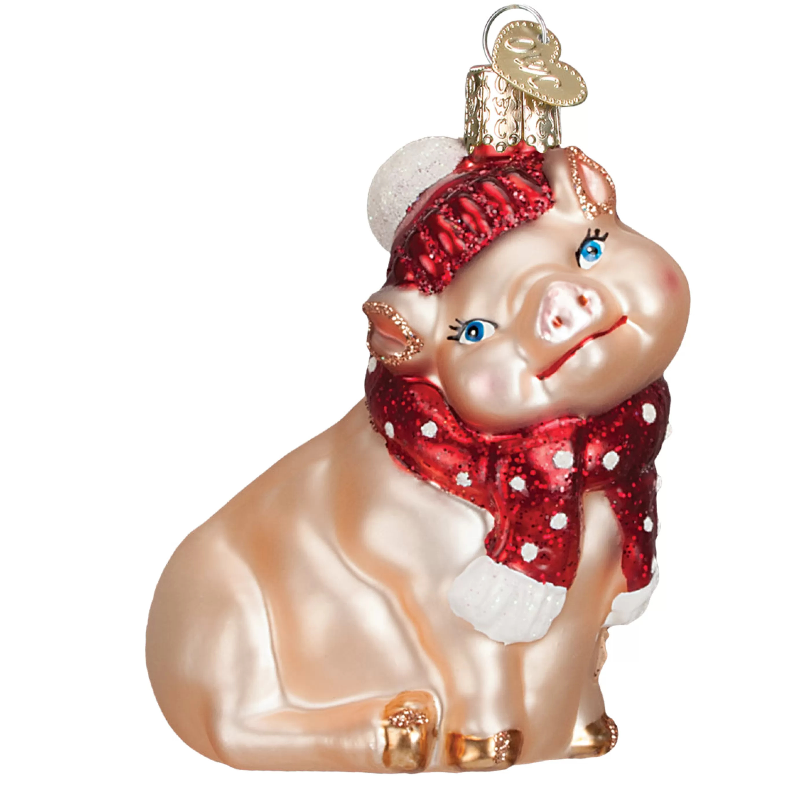 Kasa World Ltd Snowy Pig Ornament