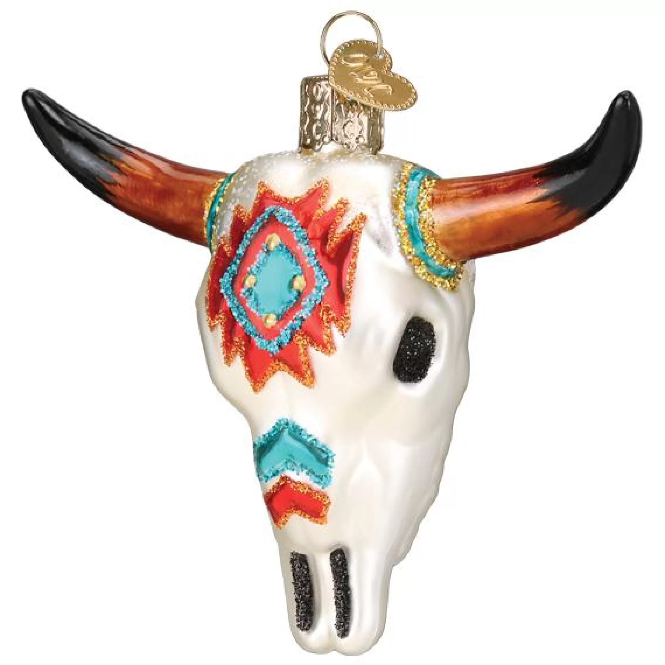 EAST WEST Southwestern Steer Skull Ornament