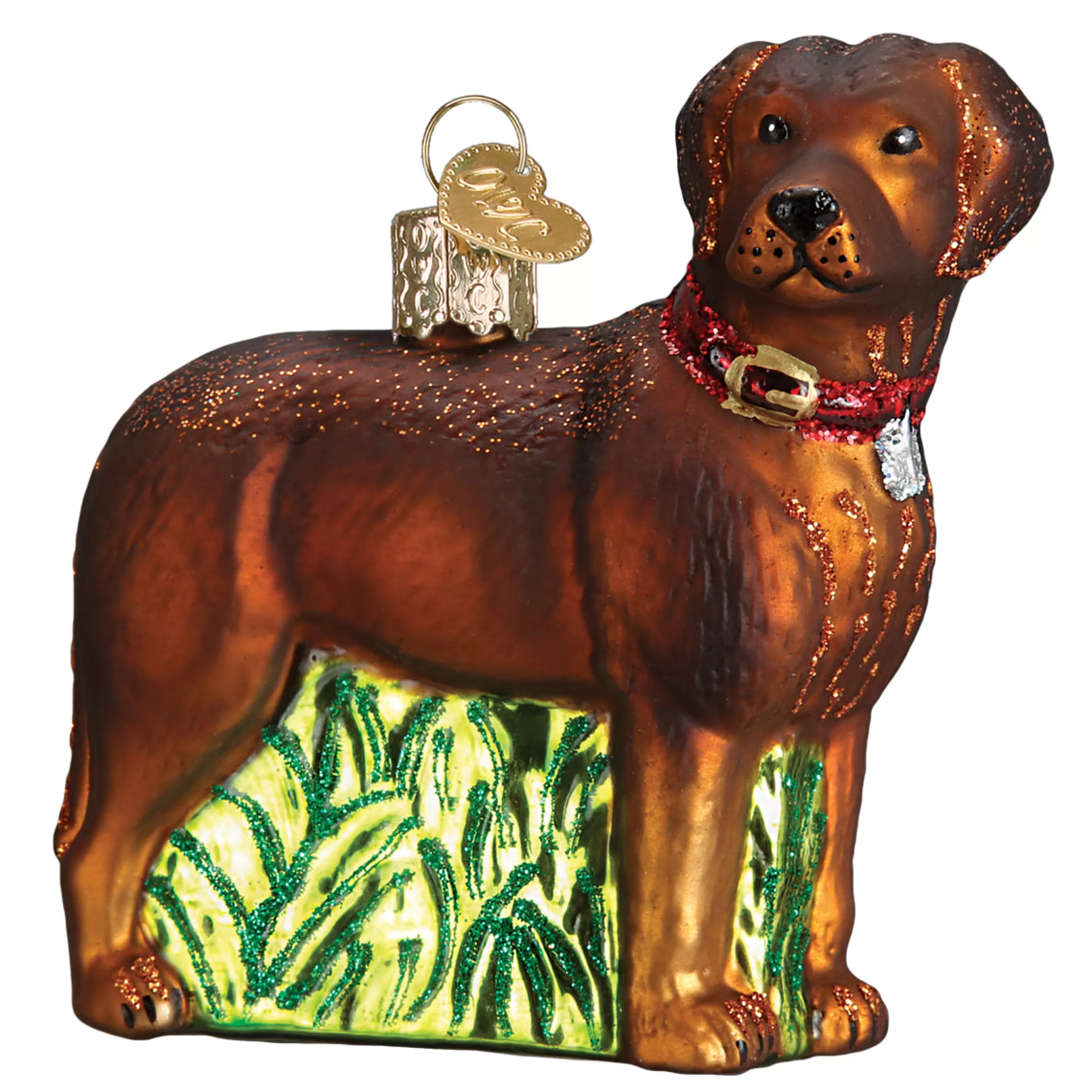 EAST WEST Standing Chocolate Lab Ornament