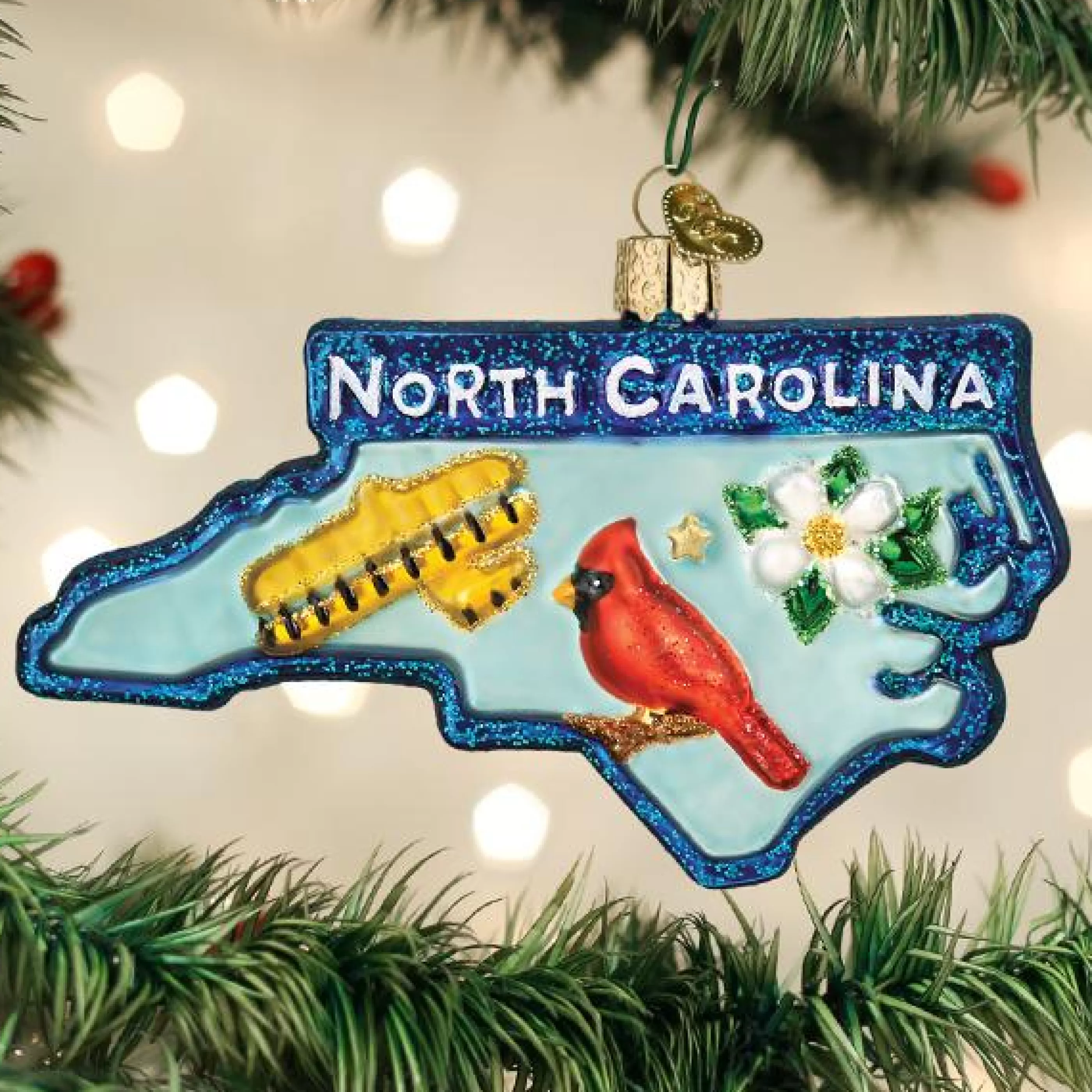 EAST WEST State Of North Carolina Ornament