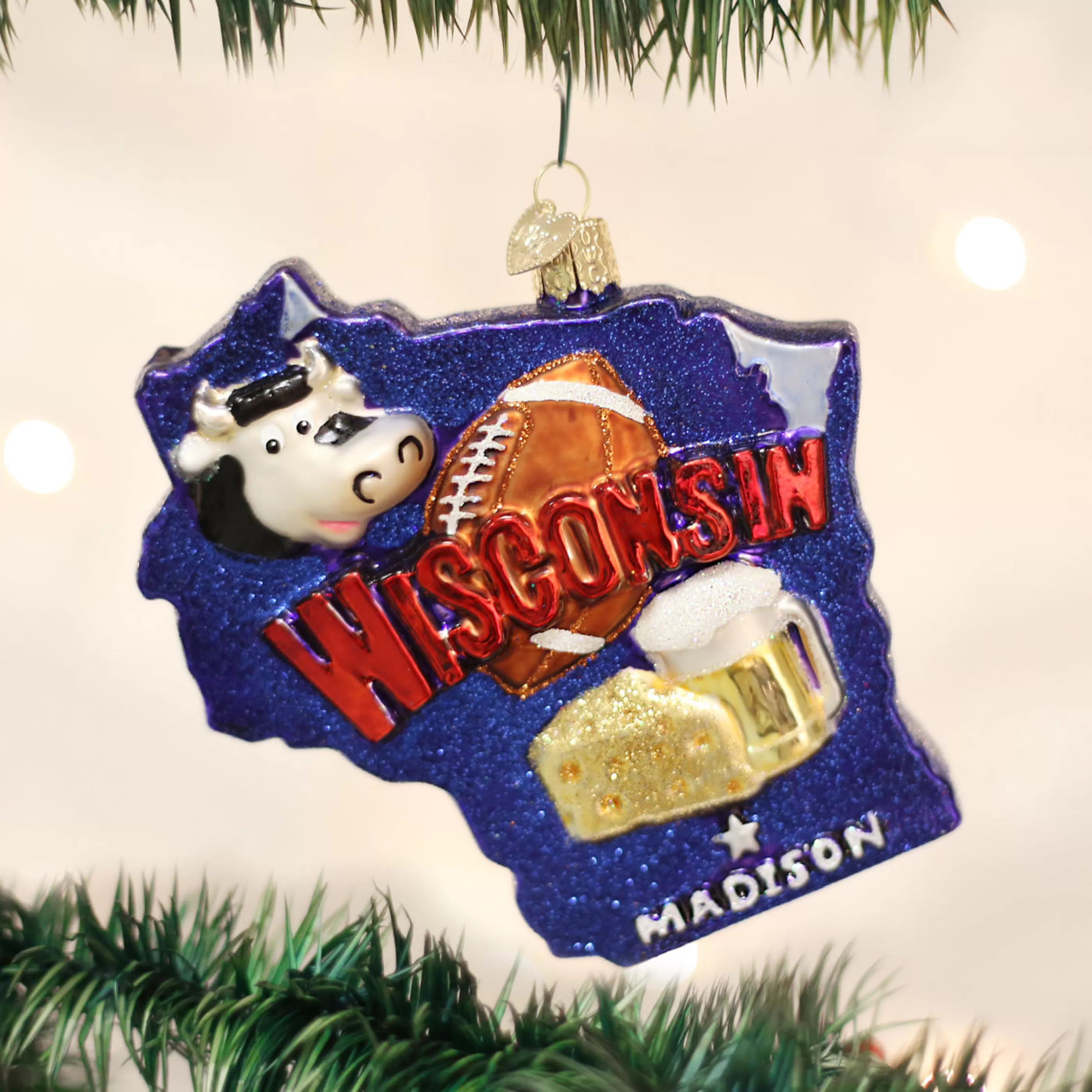 Kasa World Ltd State Of Wisconsin Ornament