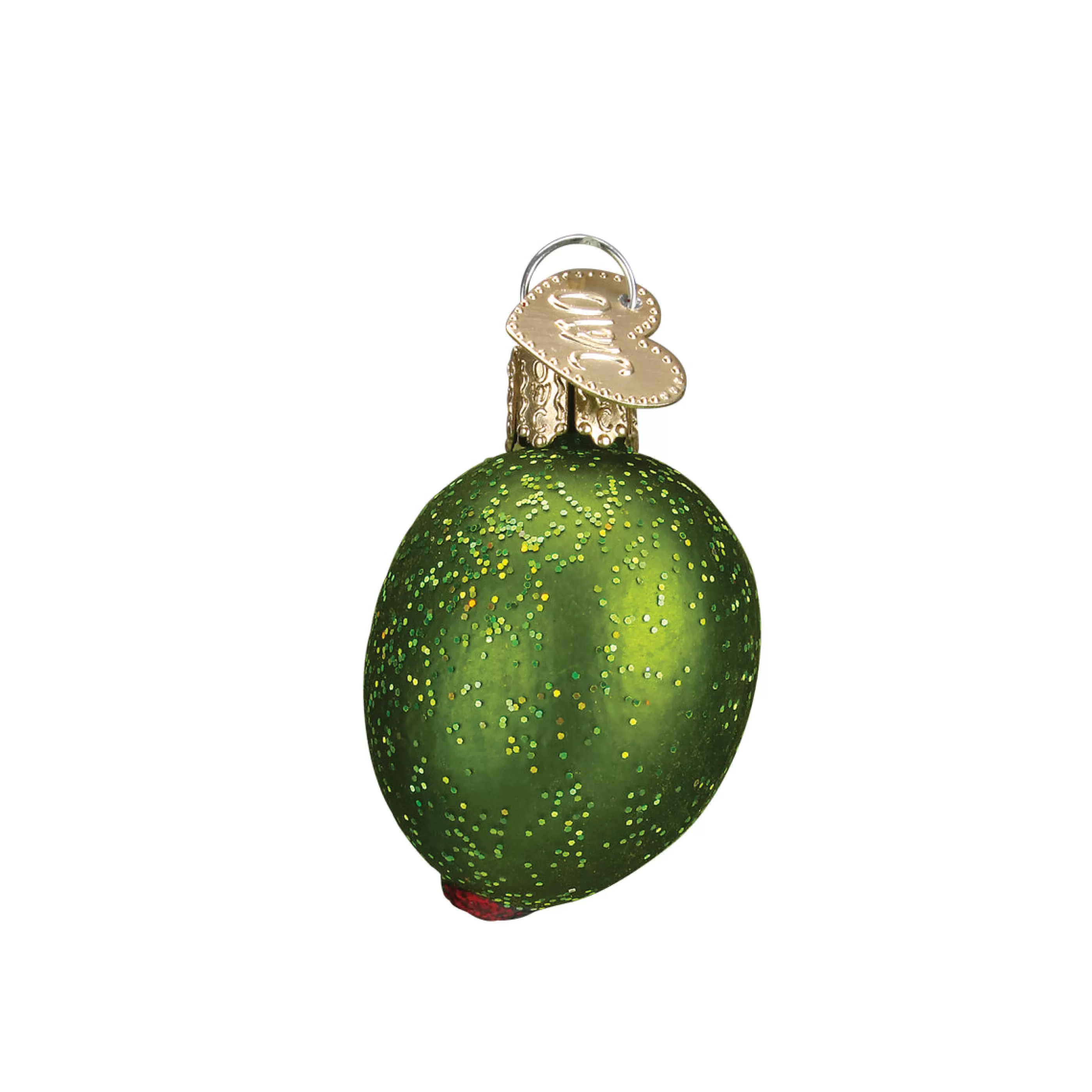 EAST WEST Stuffed Green Olive Ornament