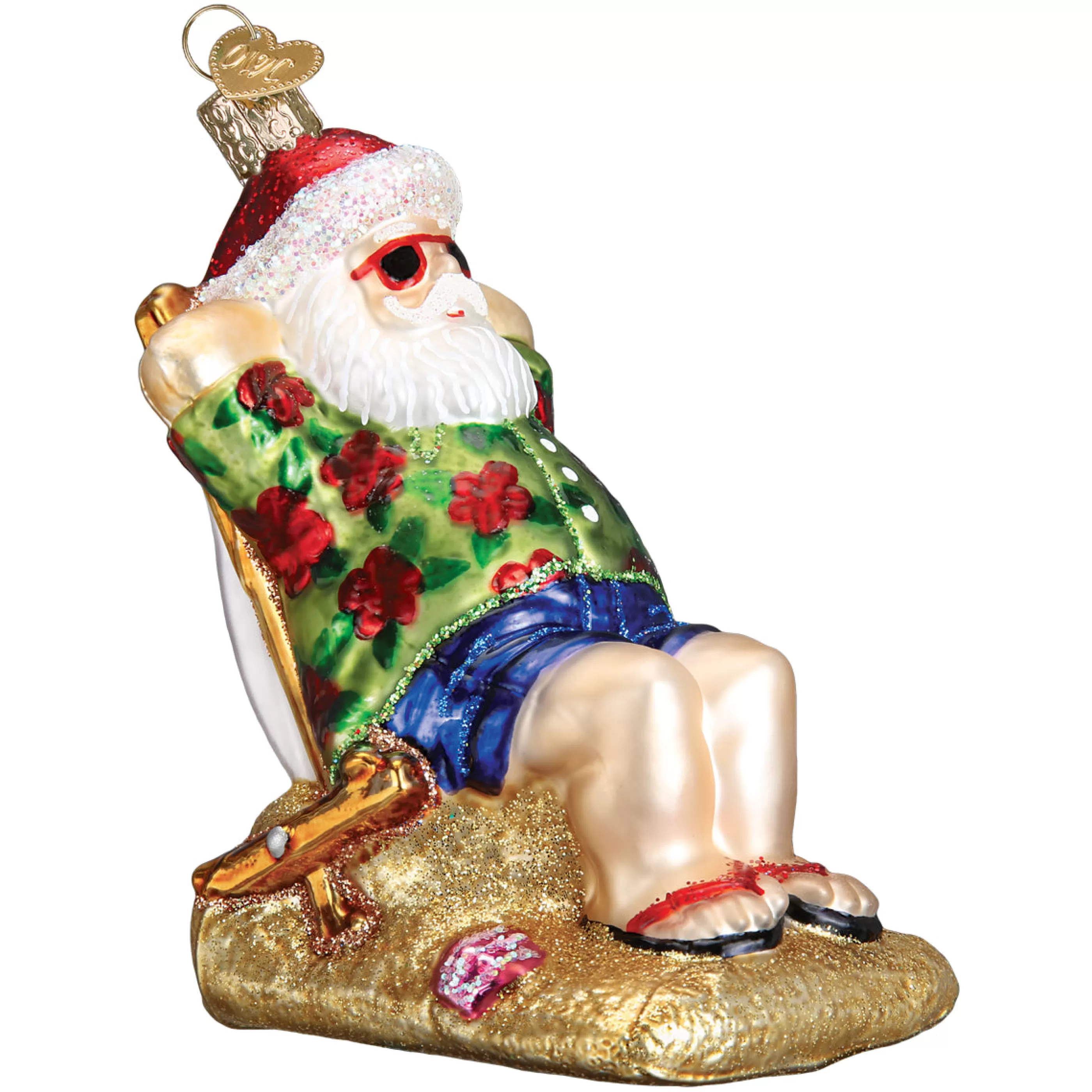 Kasa World Ltd Sunning Santa Ornament