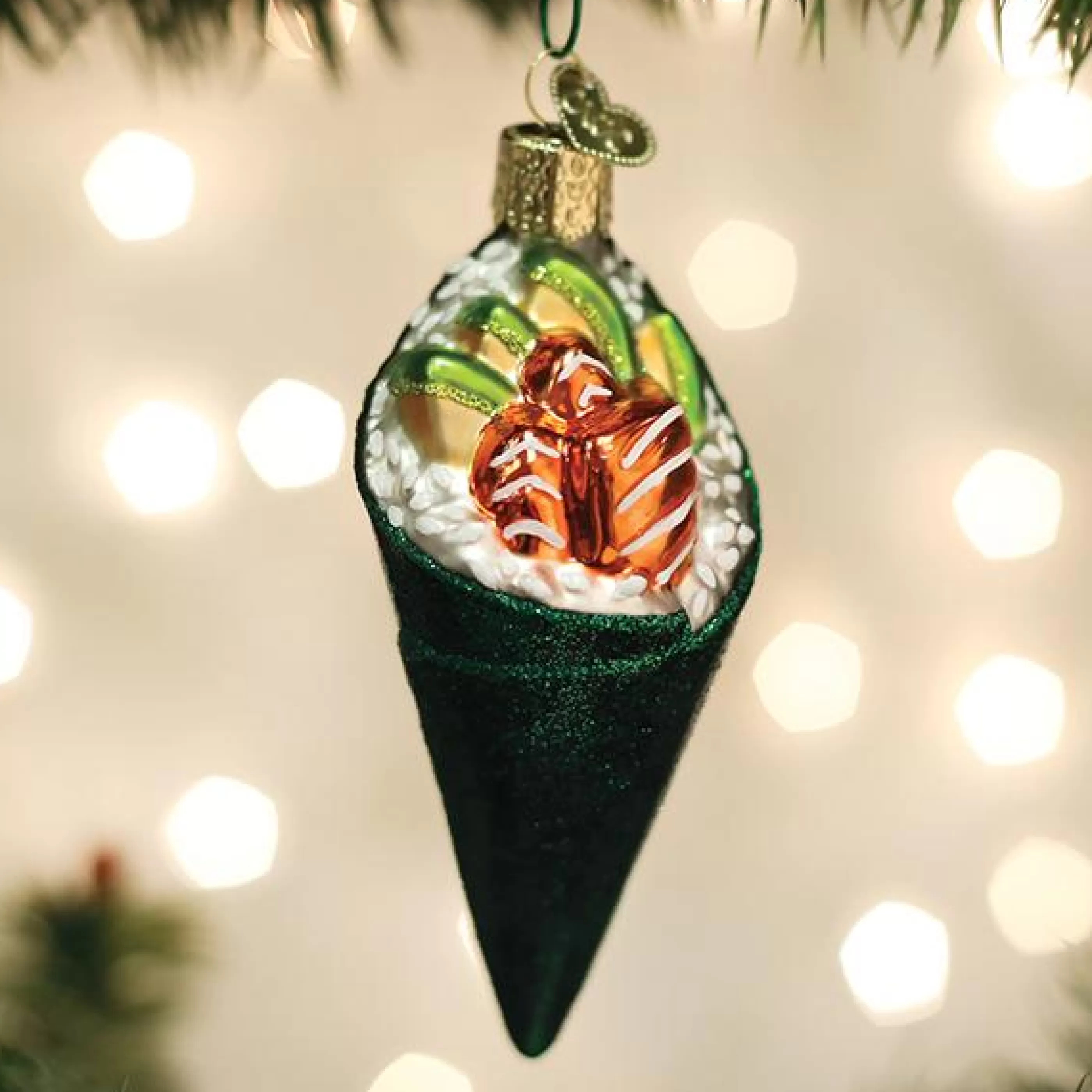 EAST WEST Sushi Hand Roll Ornament