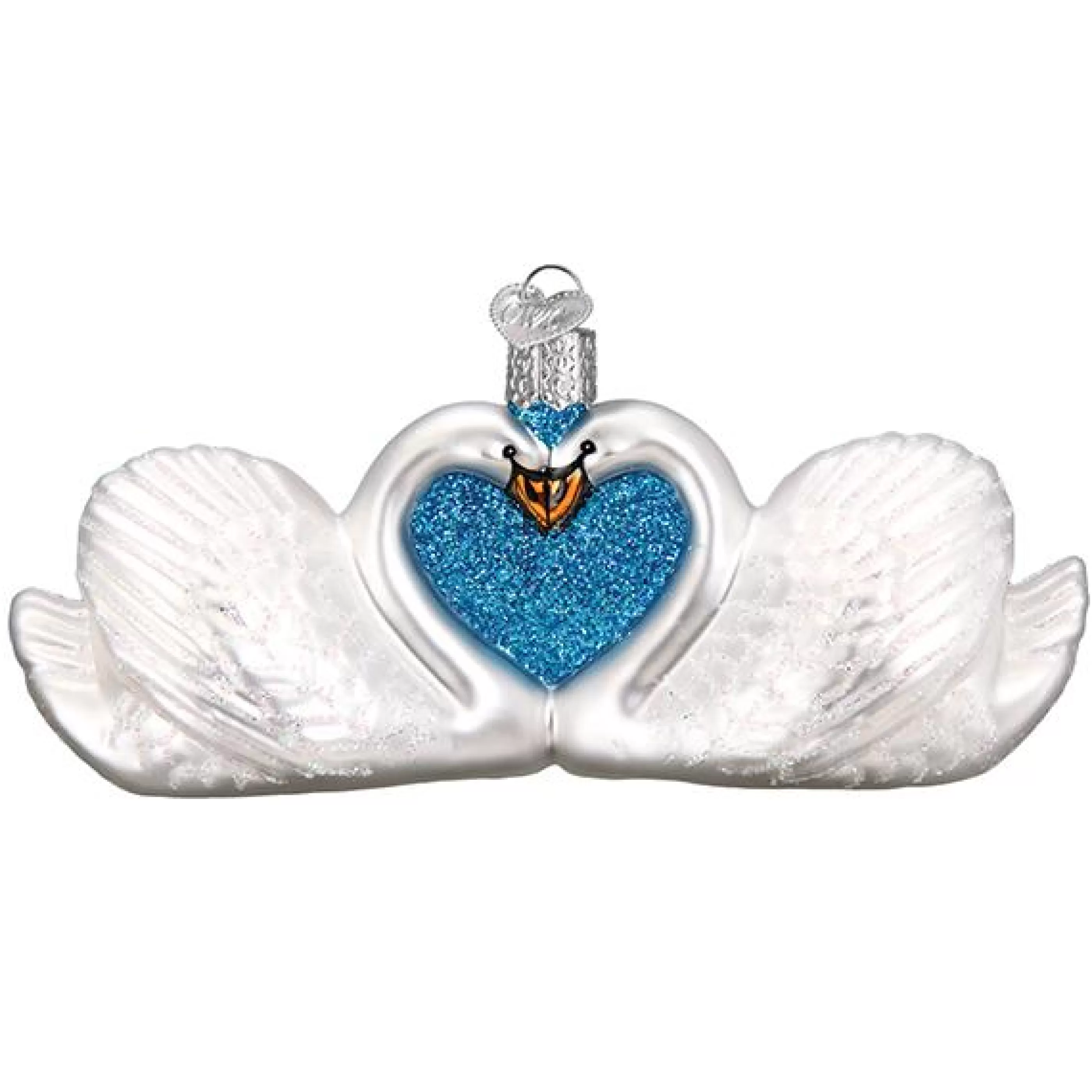 EAST WEST Swans In Love Ornament