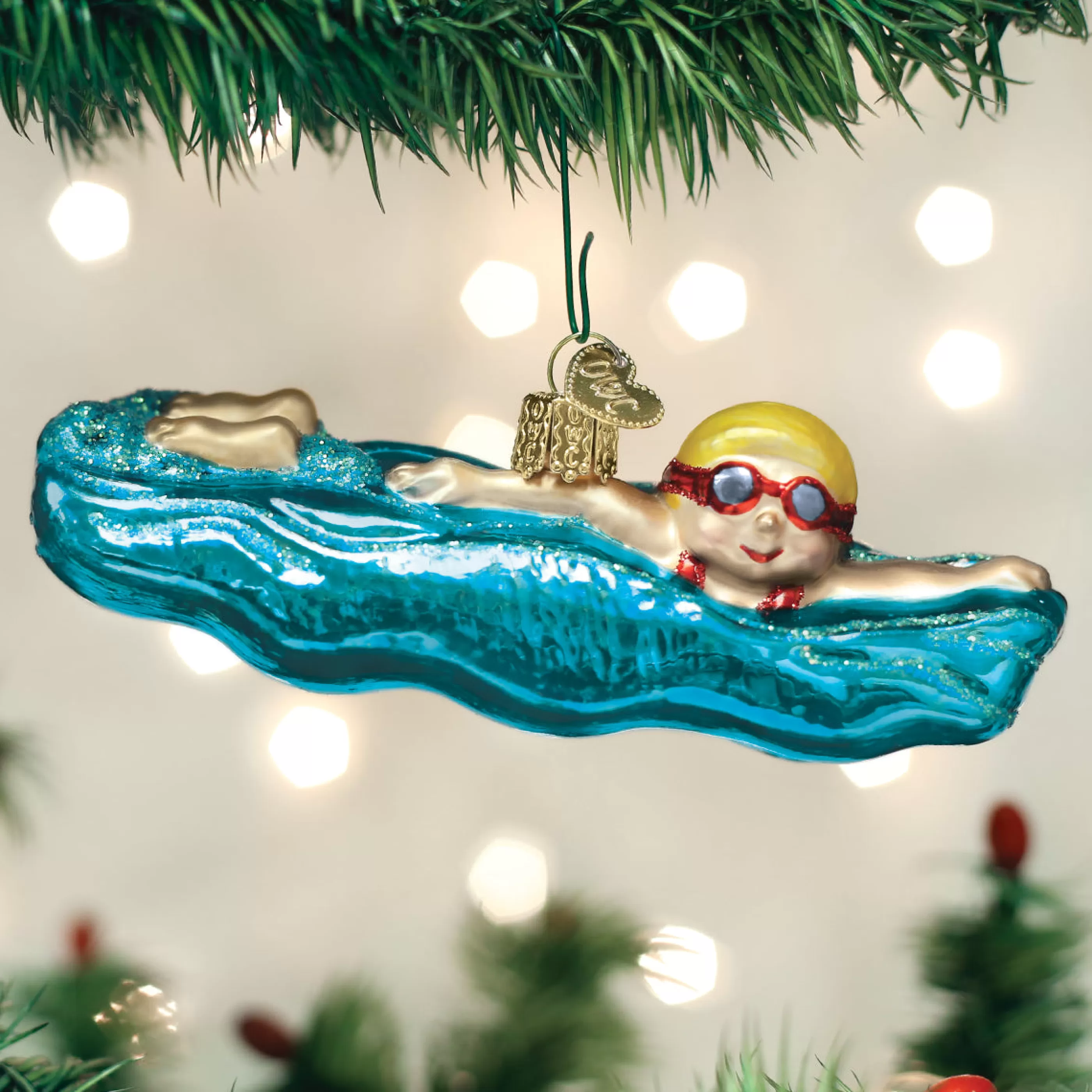 EAST WEST Swimming Ornament