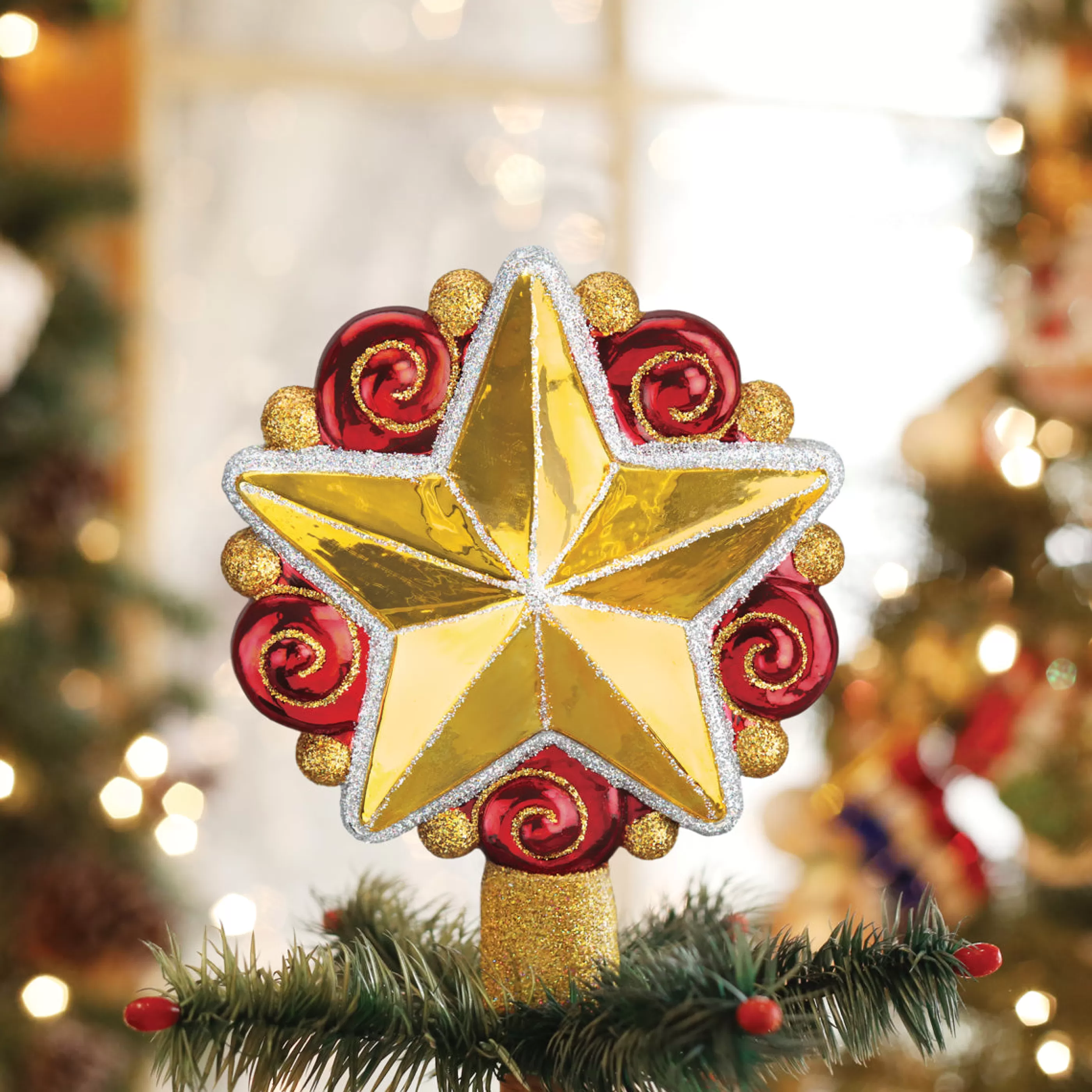 Kasa World Ltd Swirly Star Tree Top