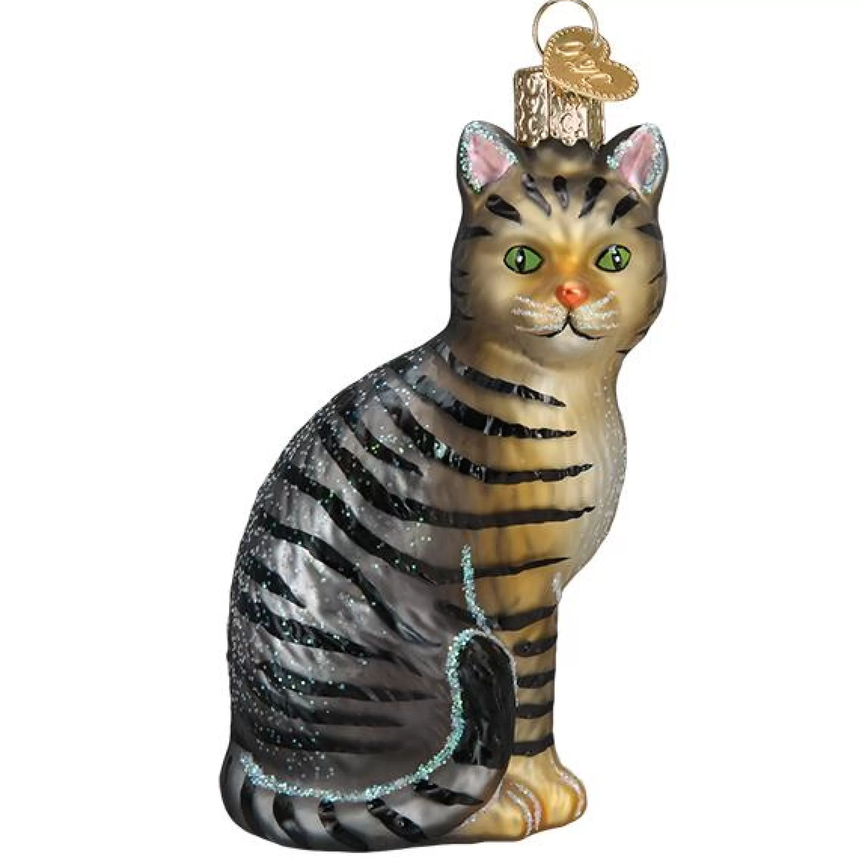 EAST WEST Tabby Cat Ornament