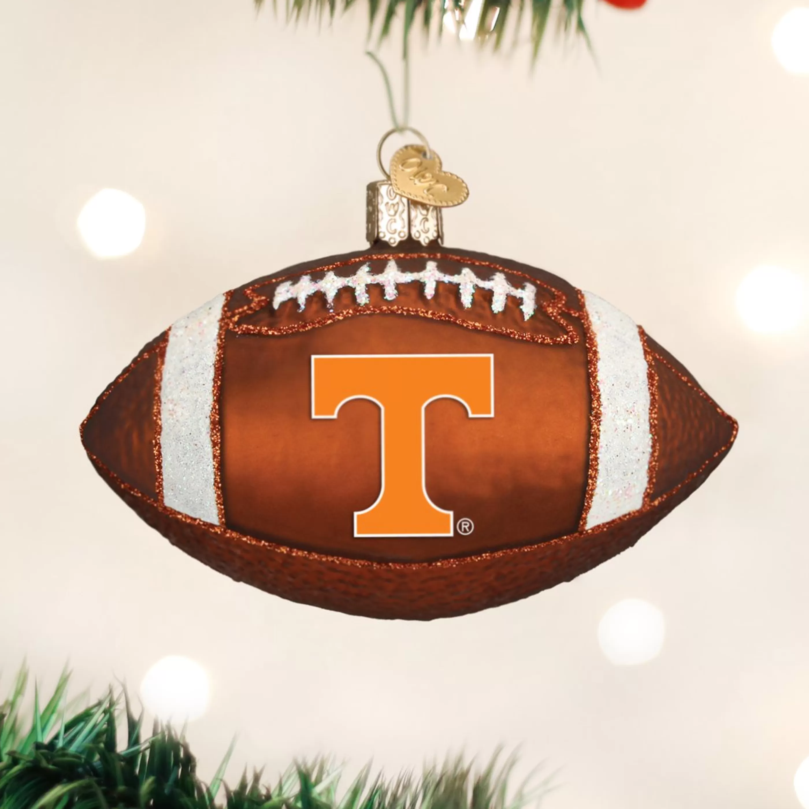 EAST WEST Tennessee Football Ornament