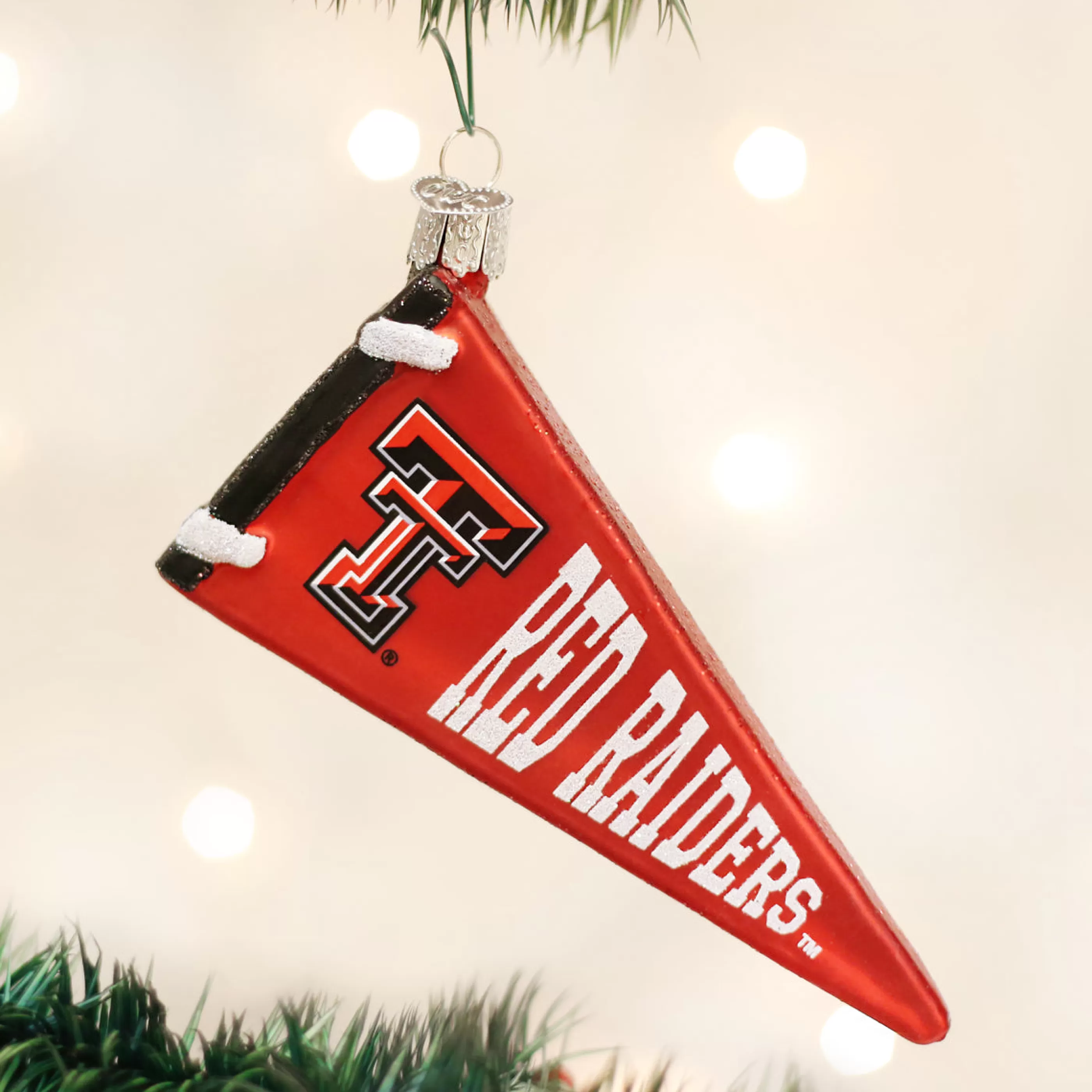 EAST WEST Texas Tech Pennant Ornament