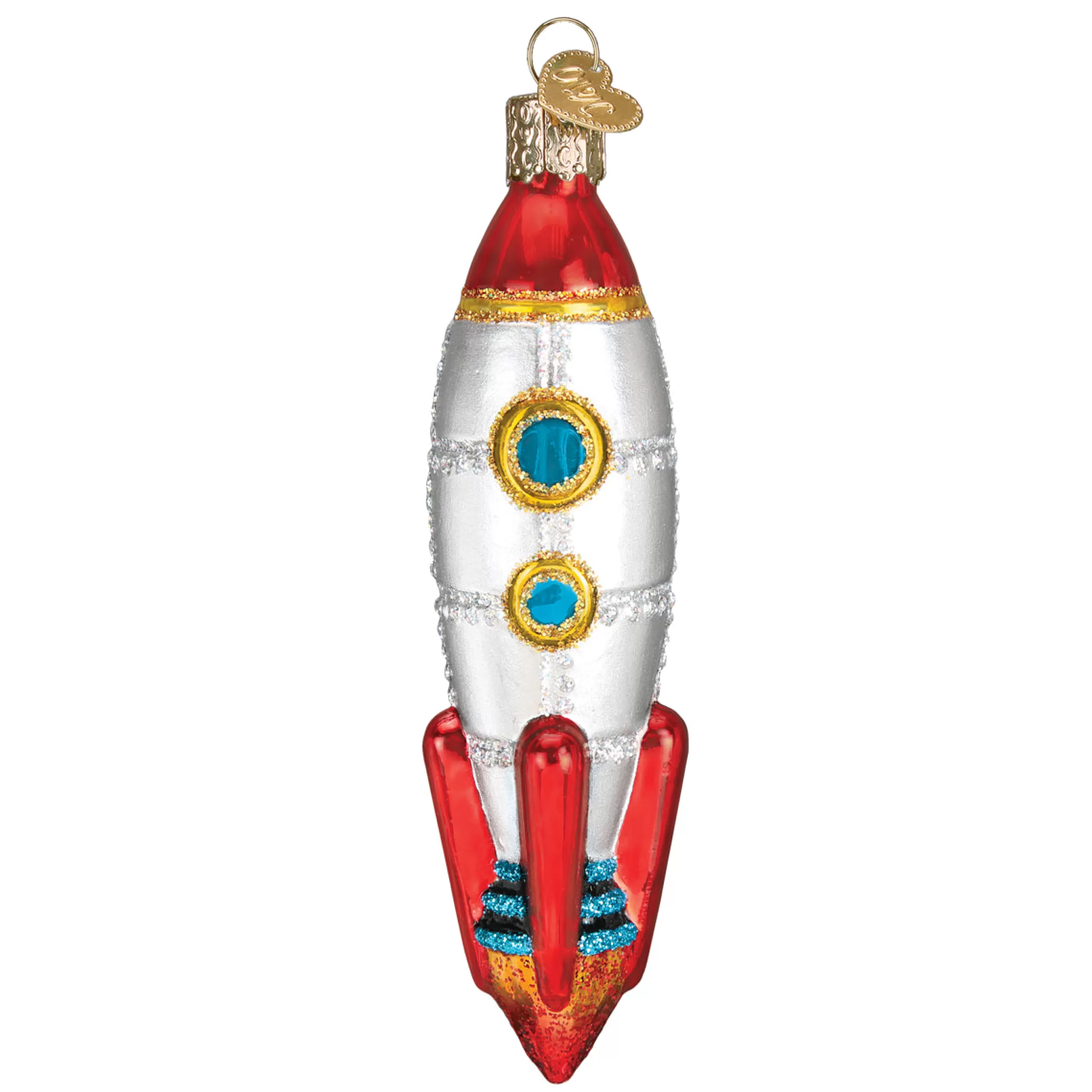 EAST WEST Toy Rocket Ship Ornament