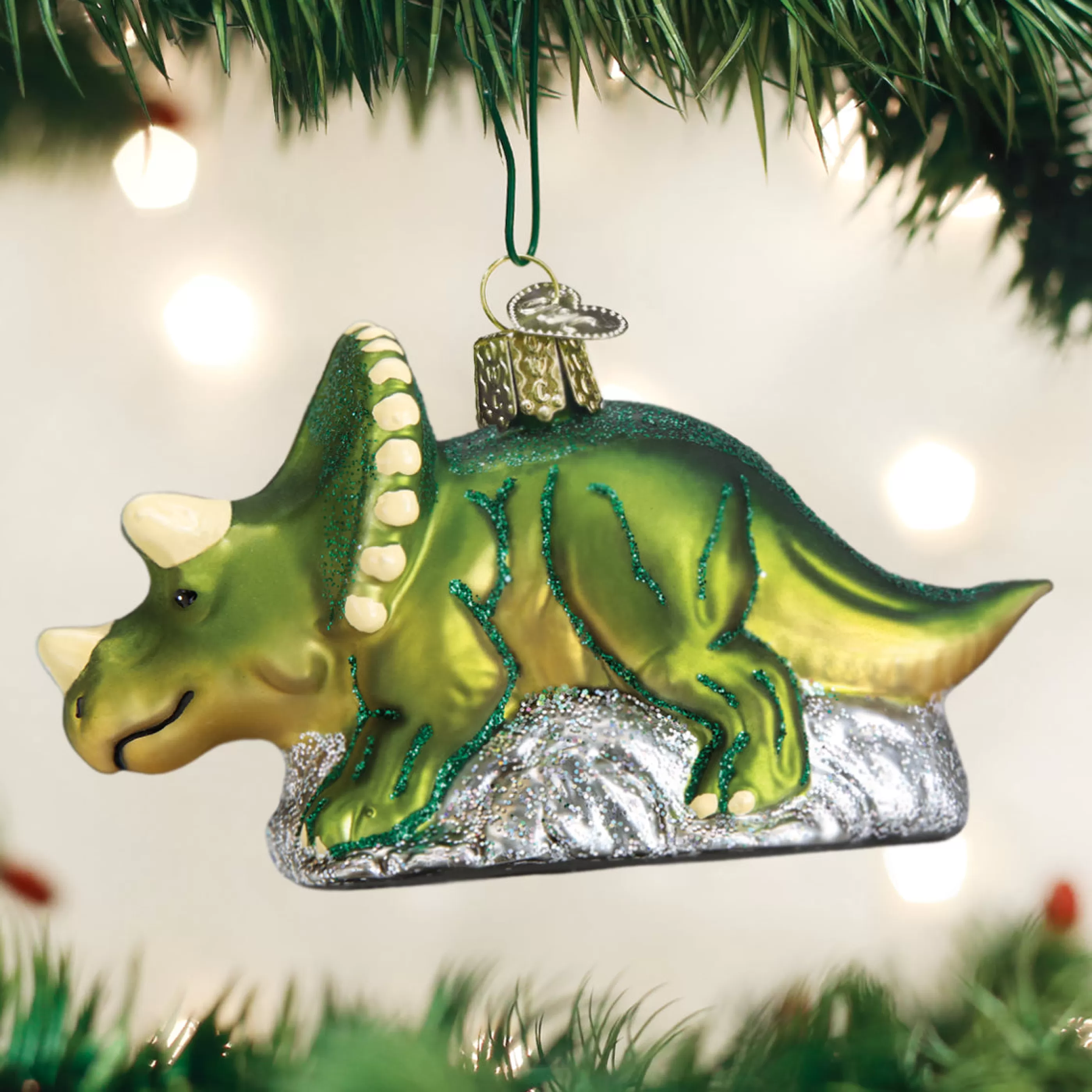 EAST WEST Triceratops Ornament